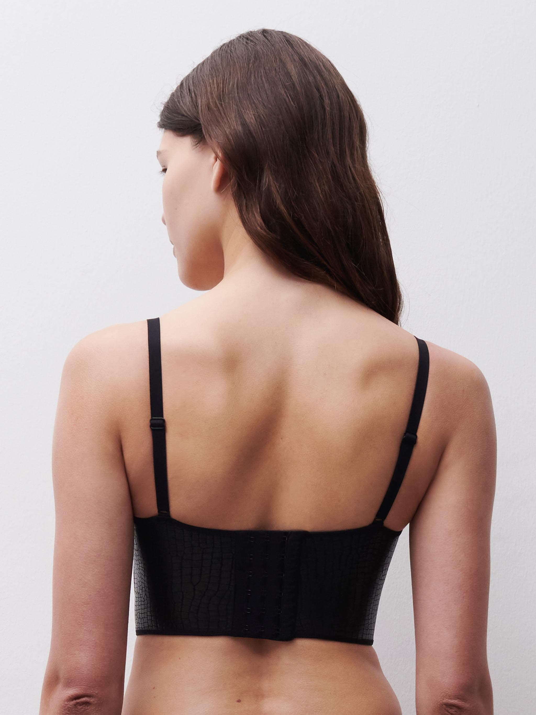 Bustier - Black Croco