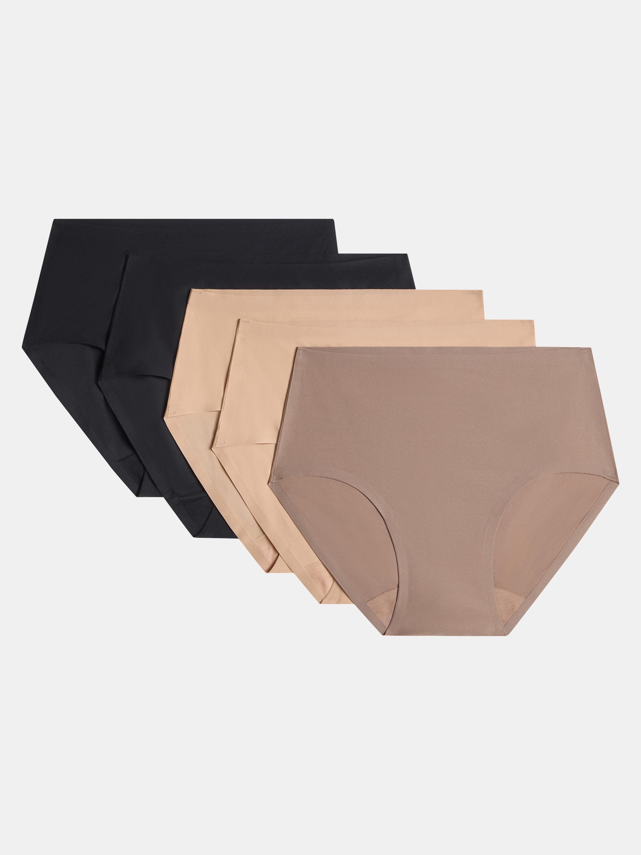 Shorty 5er Pack - Schwarz / Nude / Cappucino