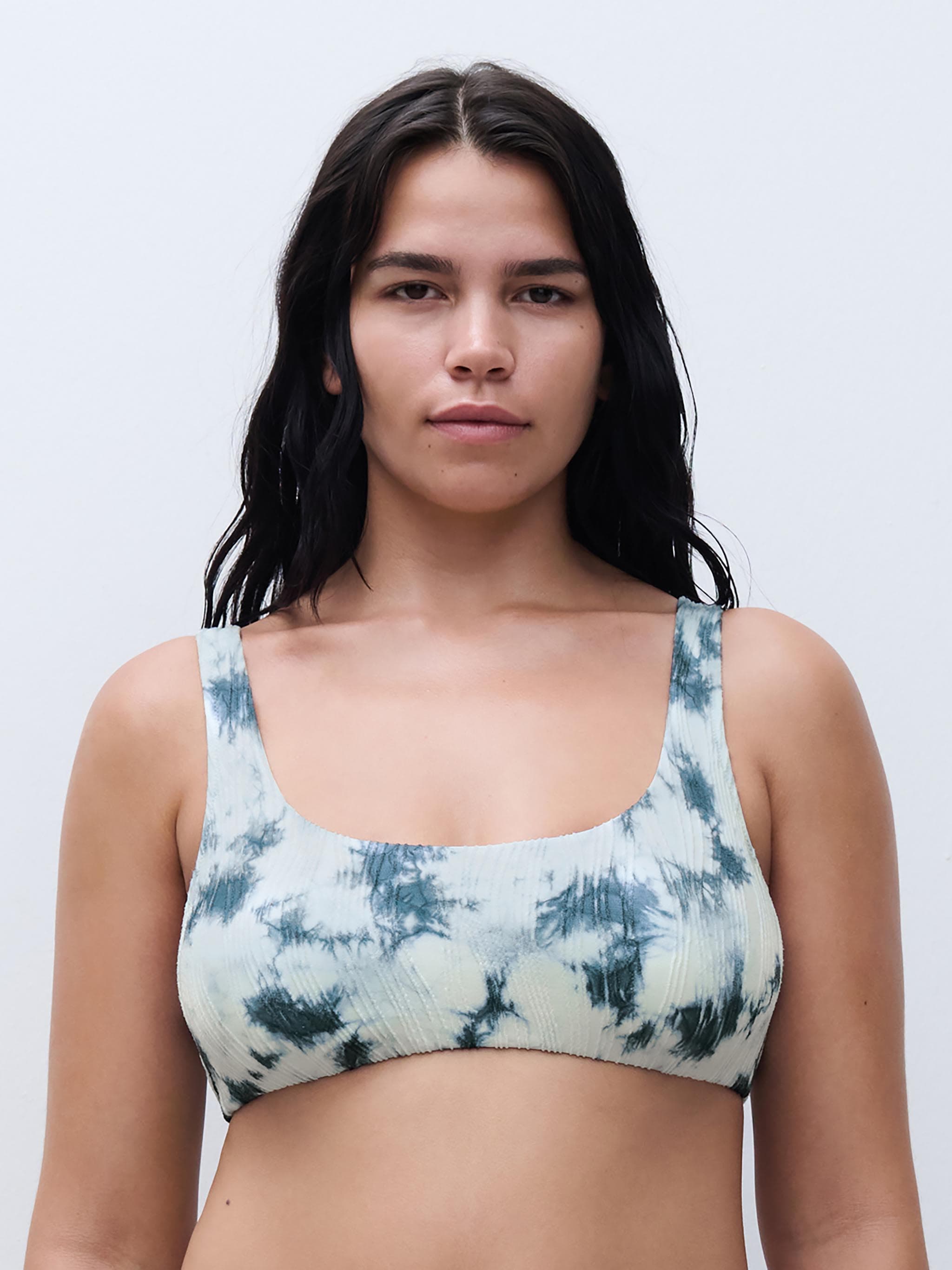 Bügelloser Bikini BH - Splash Denim