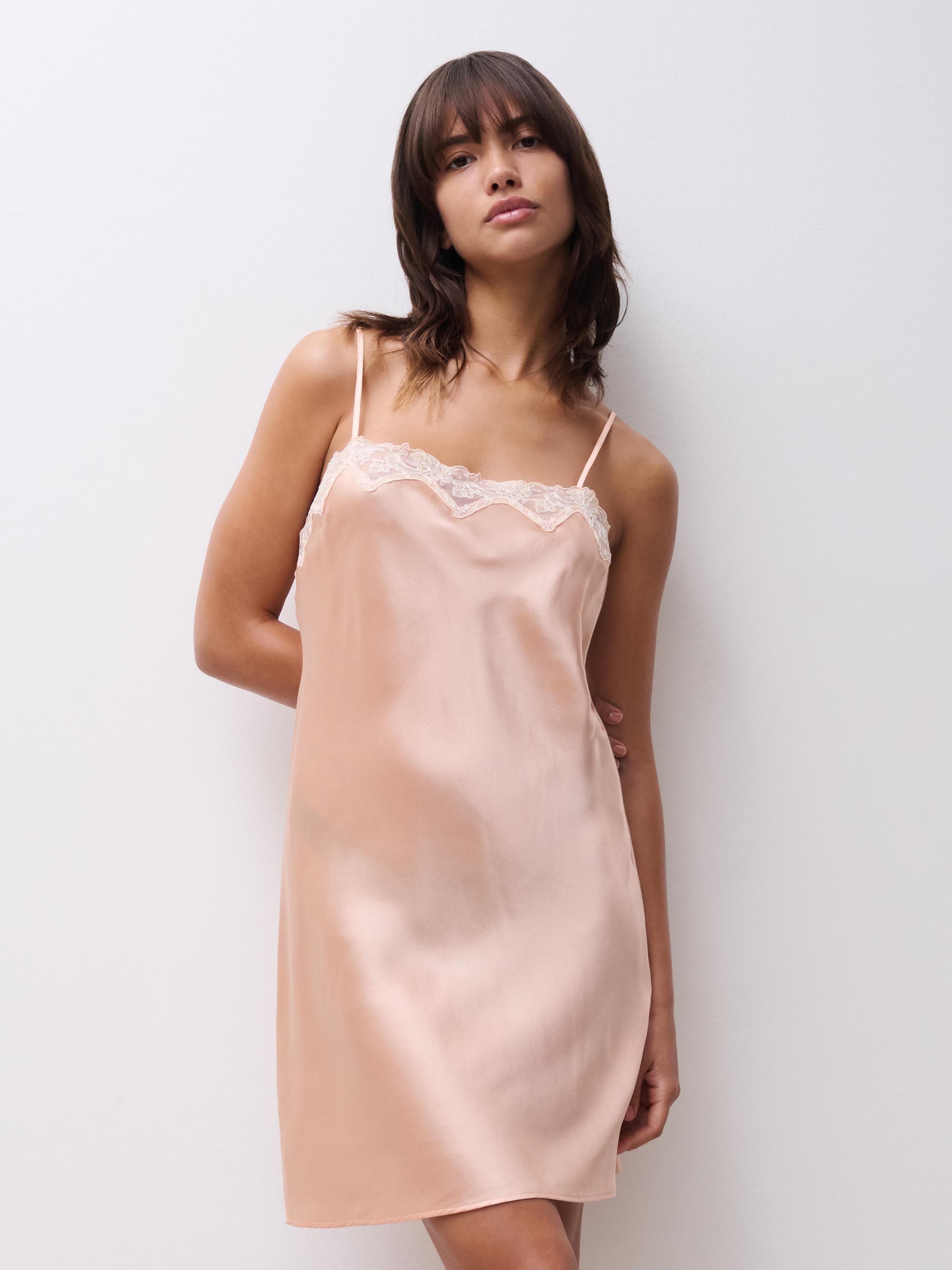 Nachthemd - Nude Pink Mehrfarbig