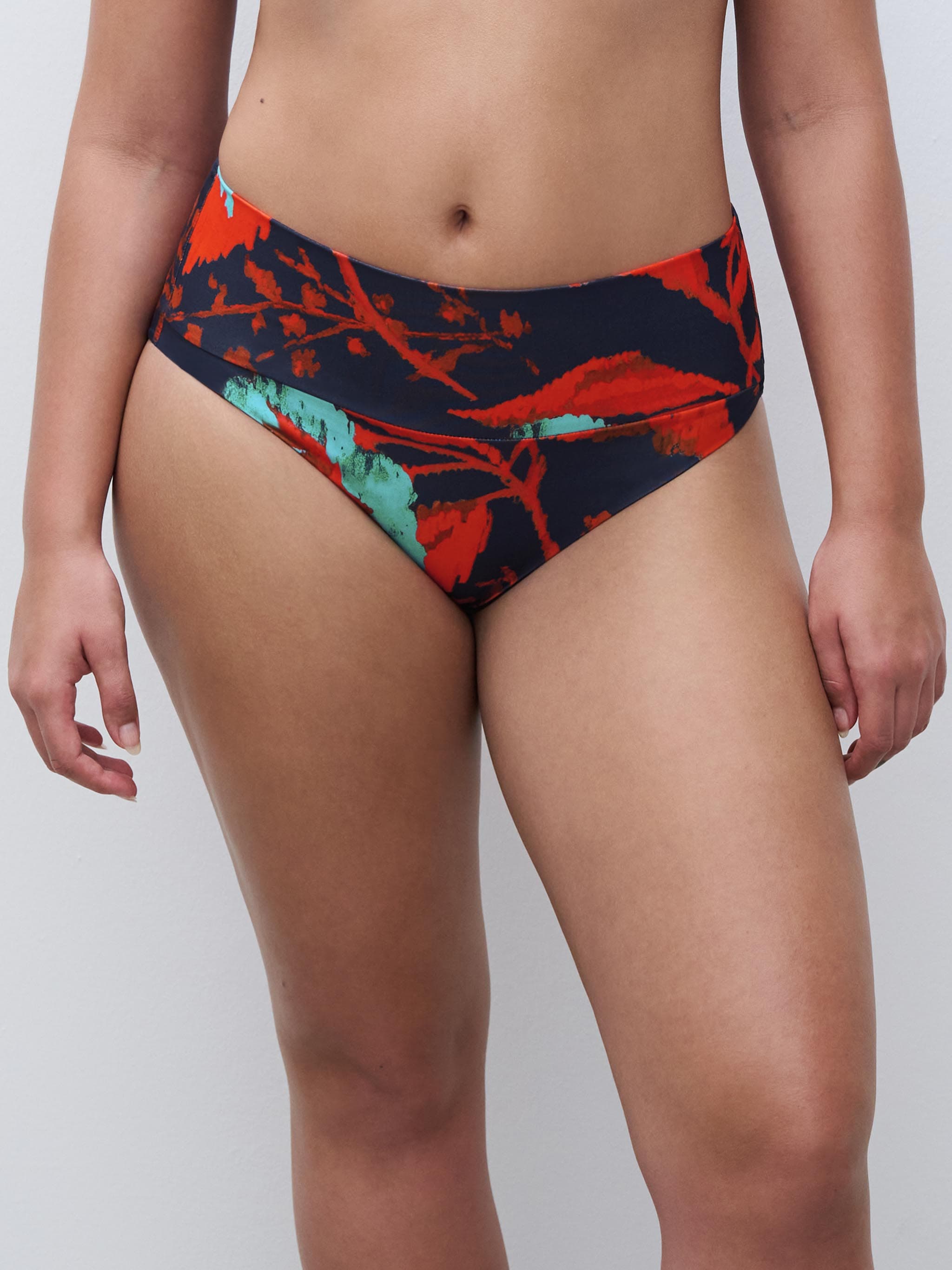 Bikini Taillenslip - Ink Flowers