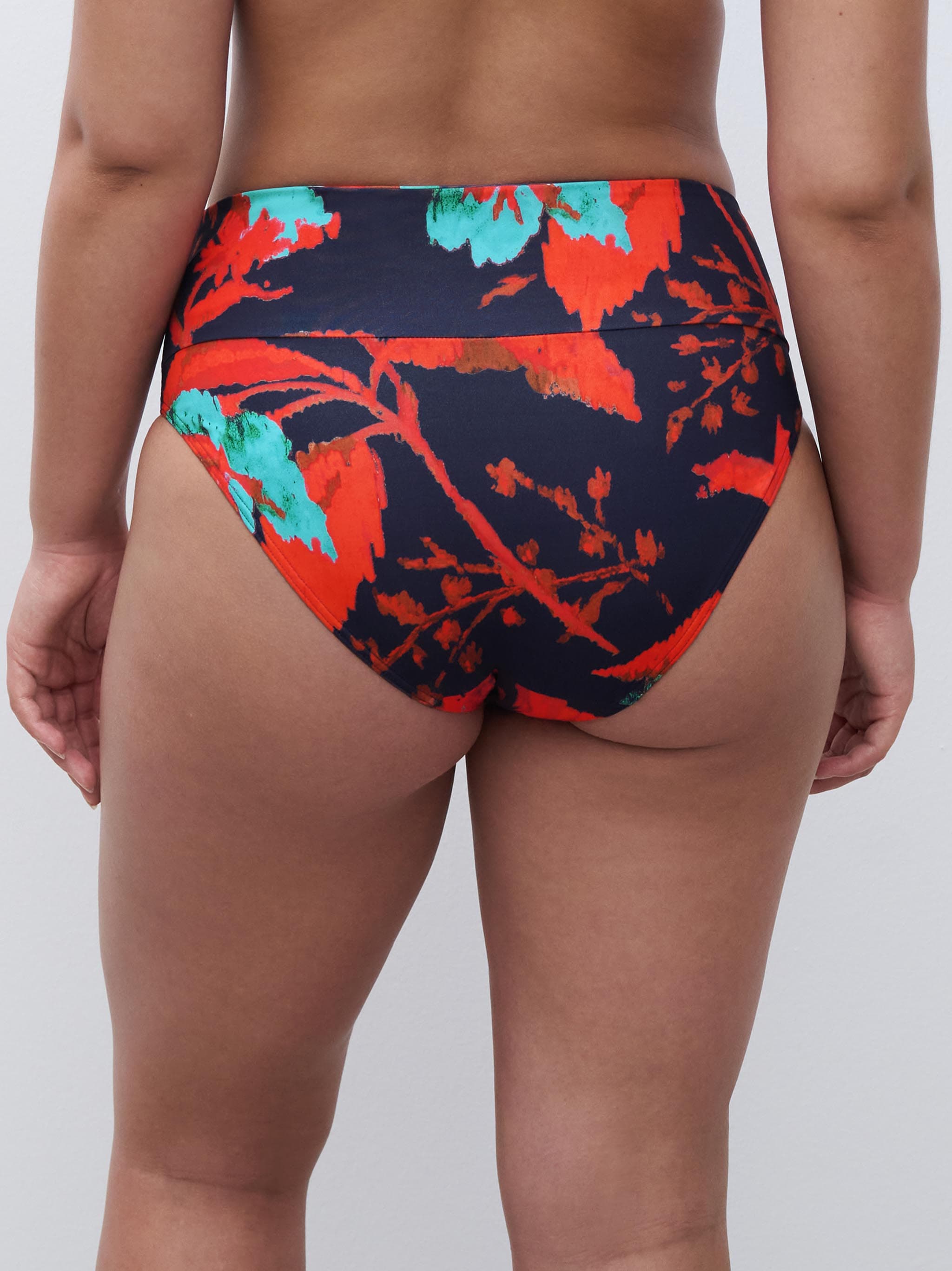 Bikini Taillenslip - Ink Flowers