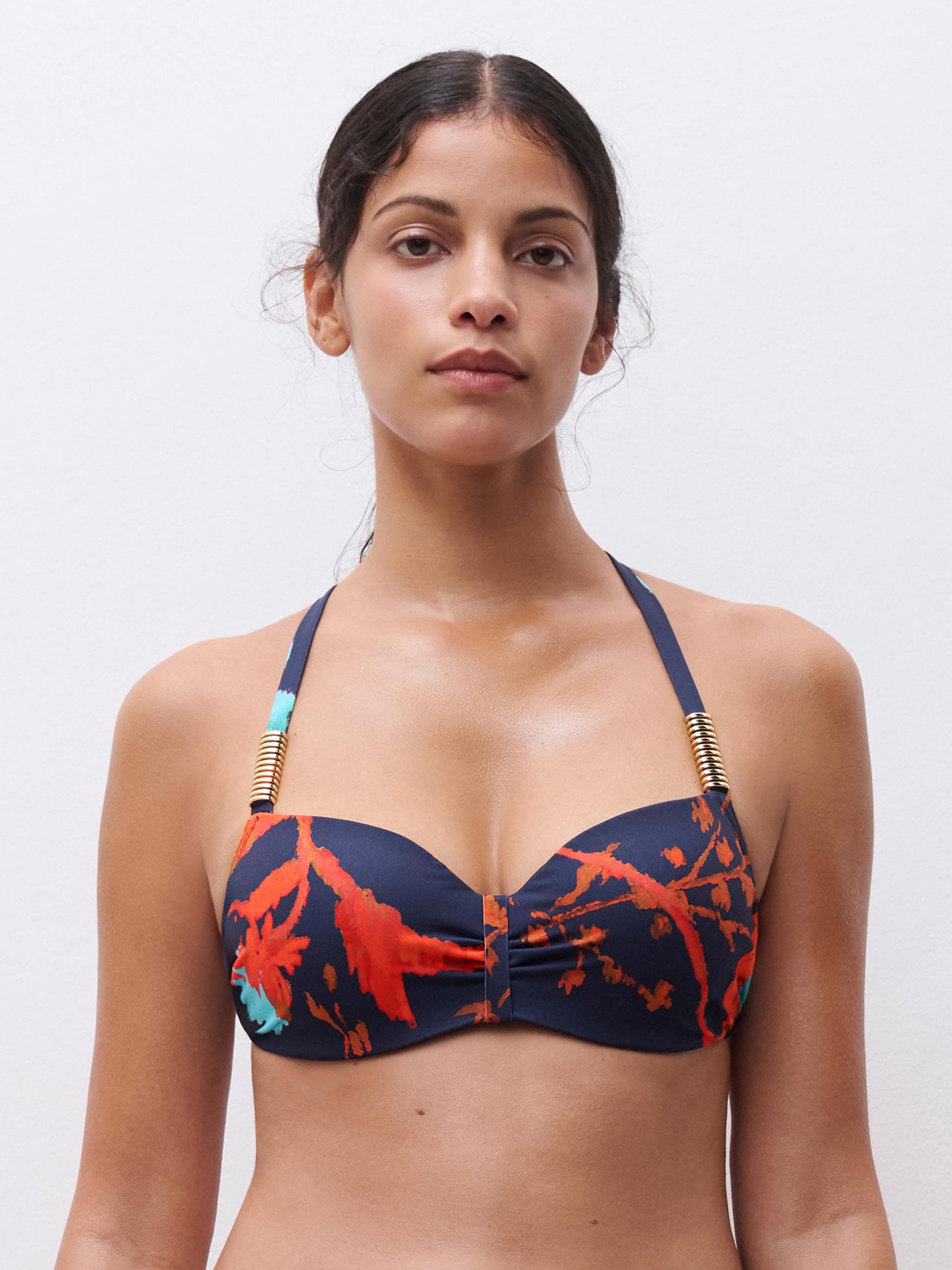 Bikini Balconette BH - Ink Flowers