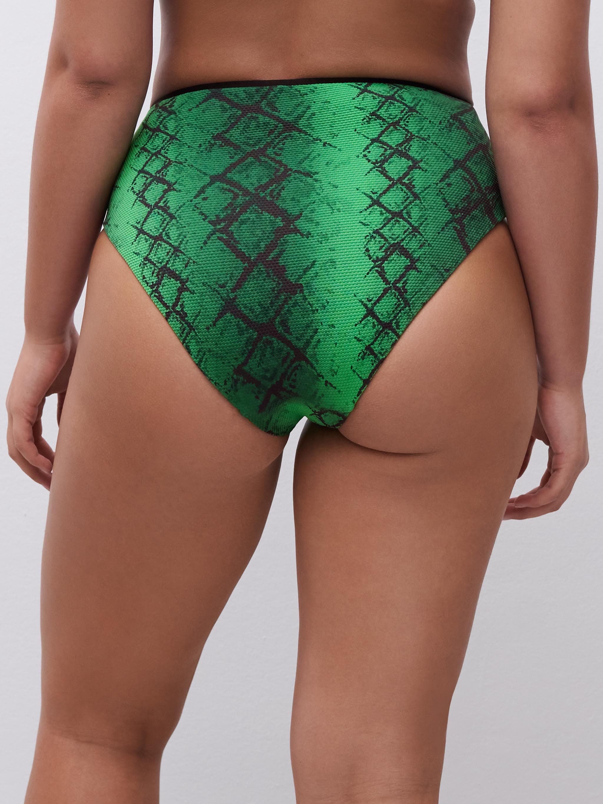 Bikini Taillenslip - Grün Python