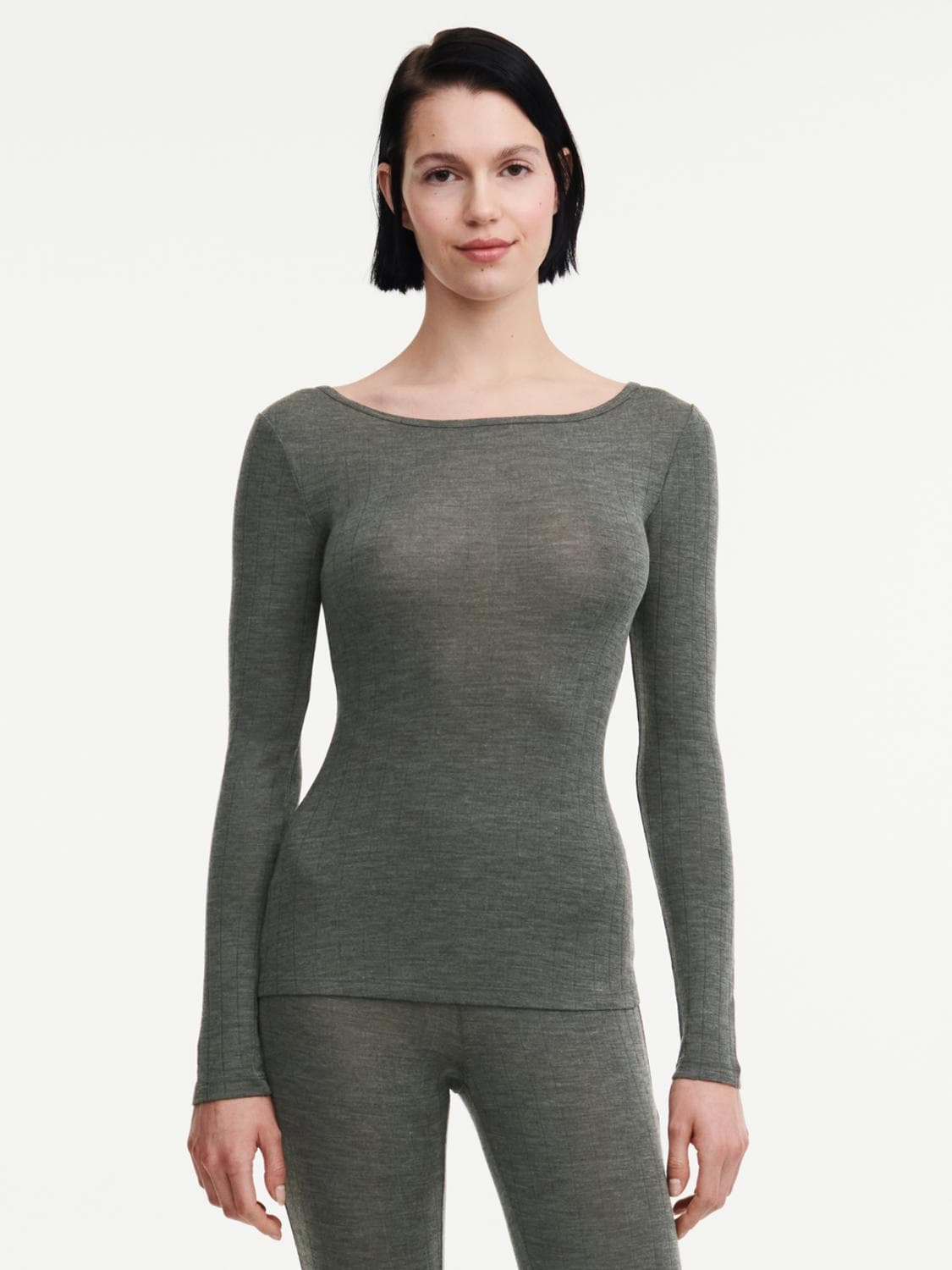 Langarmshirt - Slate Grau