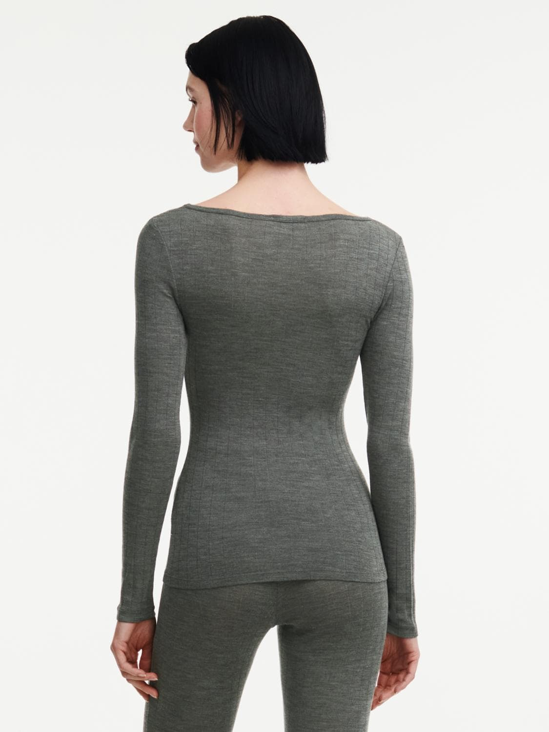 Langarmshirt - Slate Grau