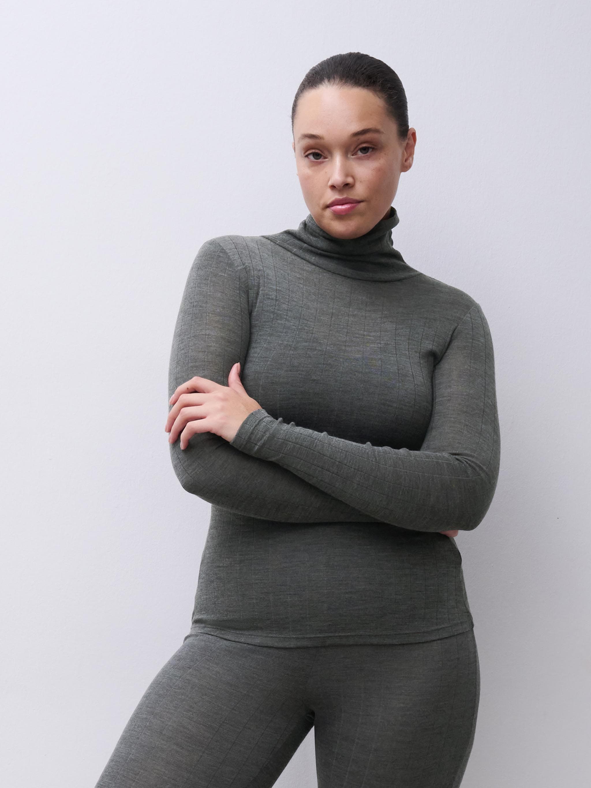 Langarmshirt - Slate Grau