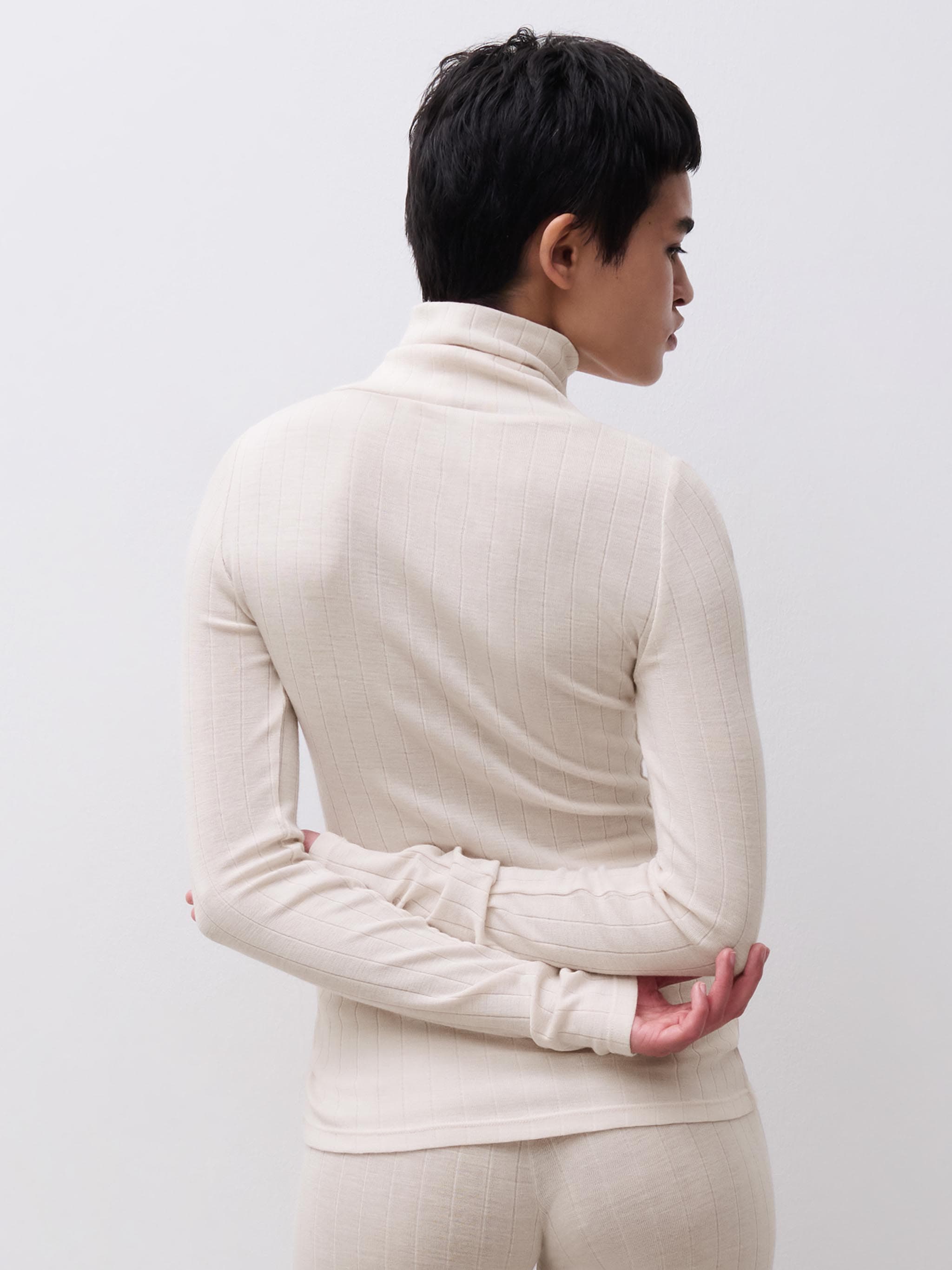 Langarmshirt - Talc