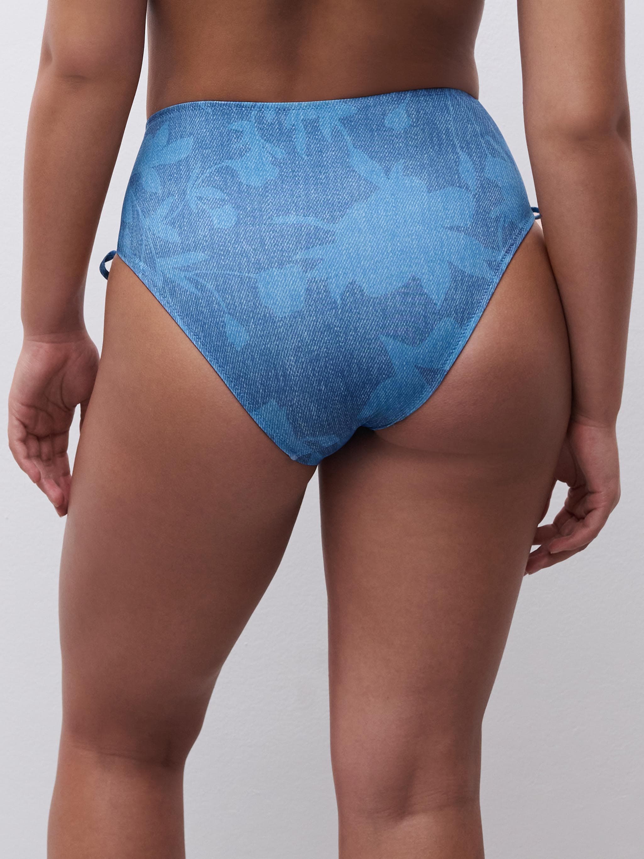 Bikini Taillenslip - Denim Print