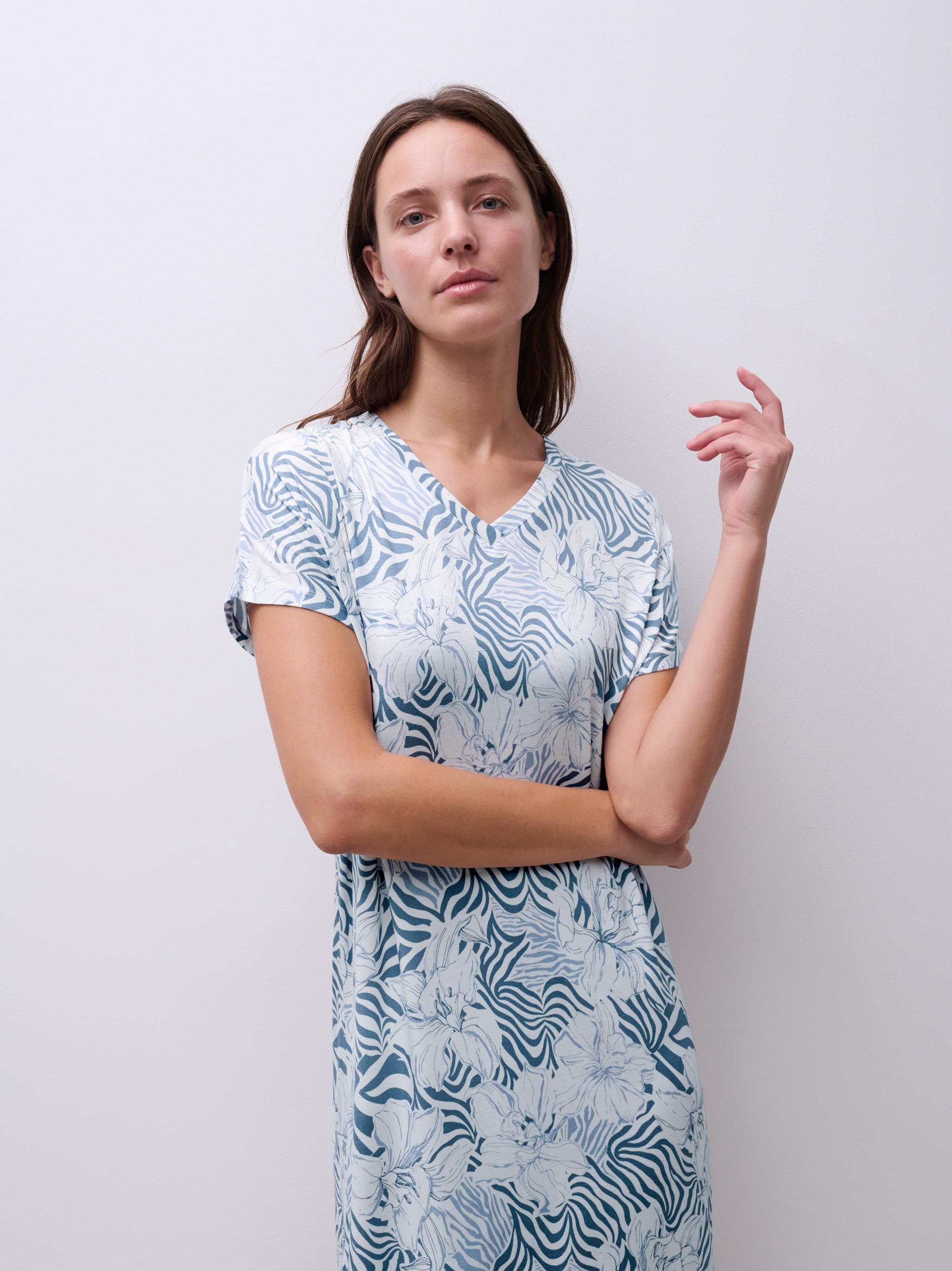 Big Shirt - Pastell Blumen