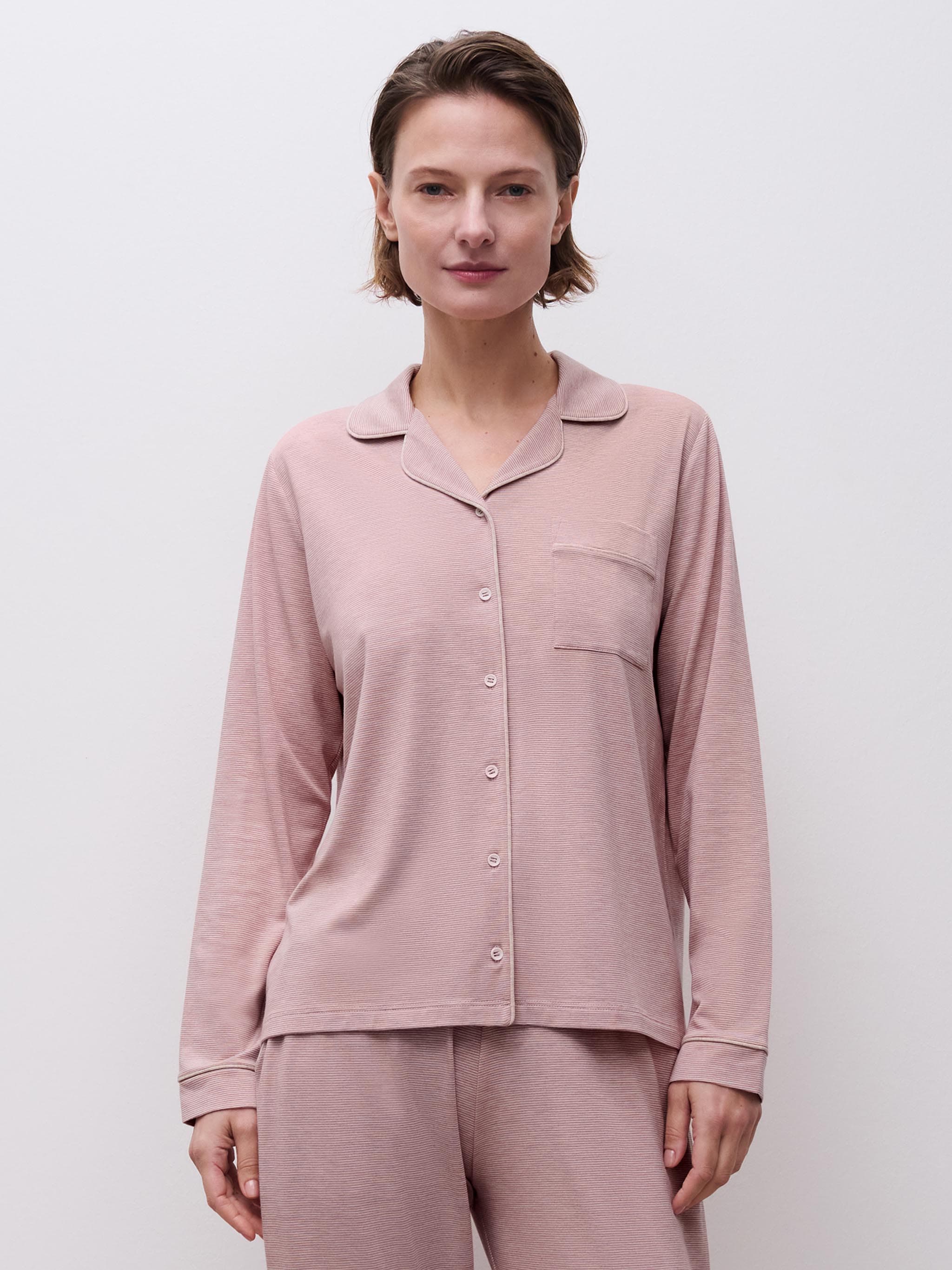 Langarmshirt - Parchment / Blush