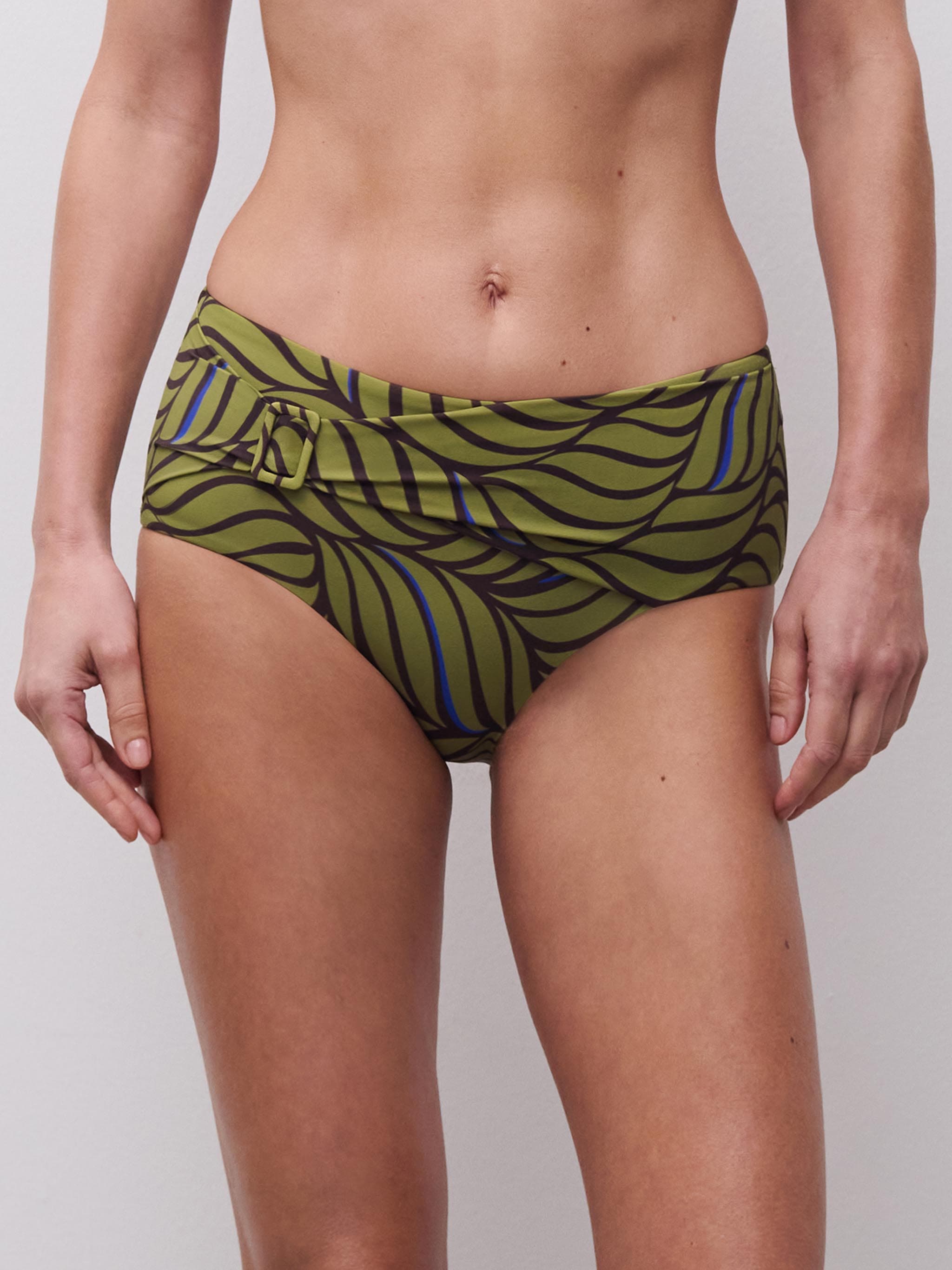 Bikini Taillenslip - Coffee Leaves