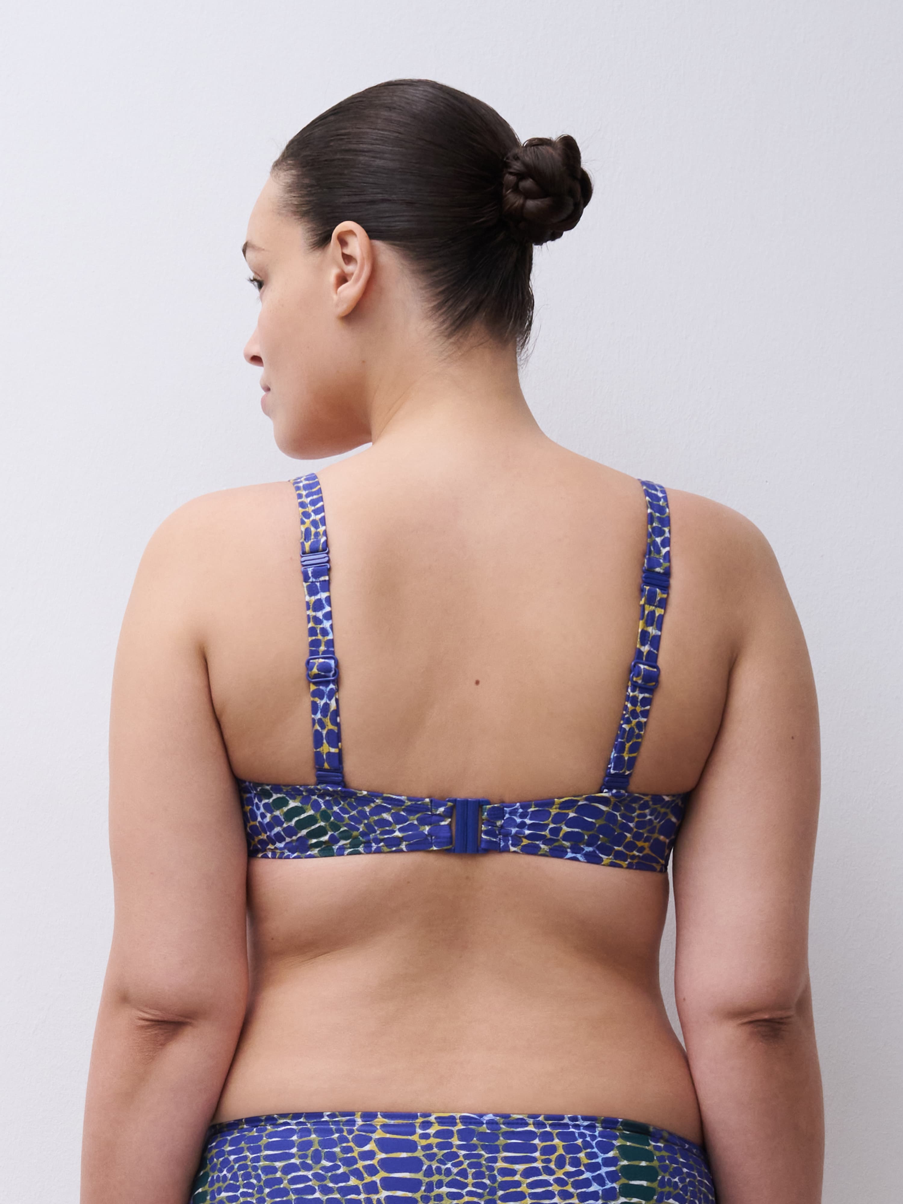 Bikini T-Shirt BH - Blaue Schlange