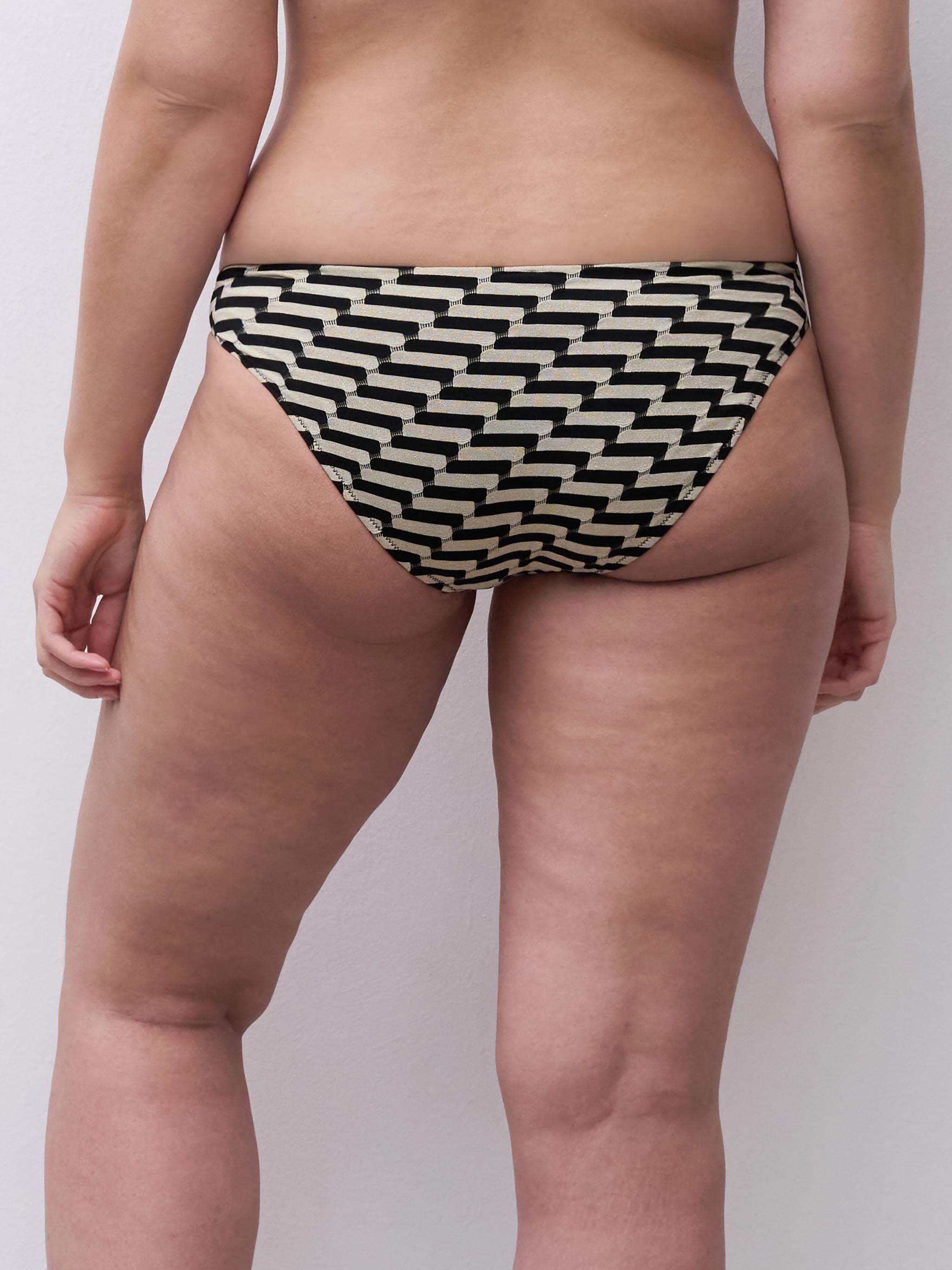 Bikini Slip - Gold Schwarz