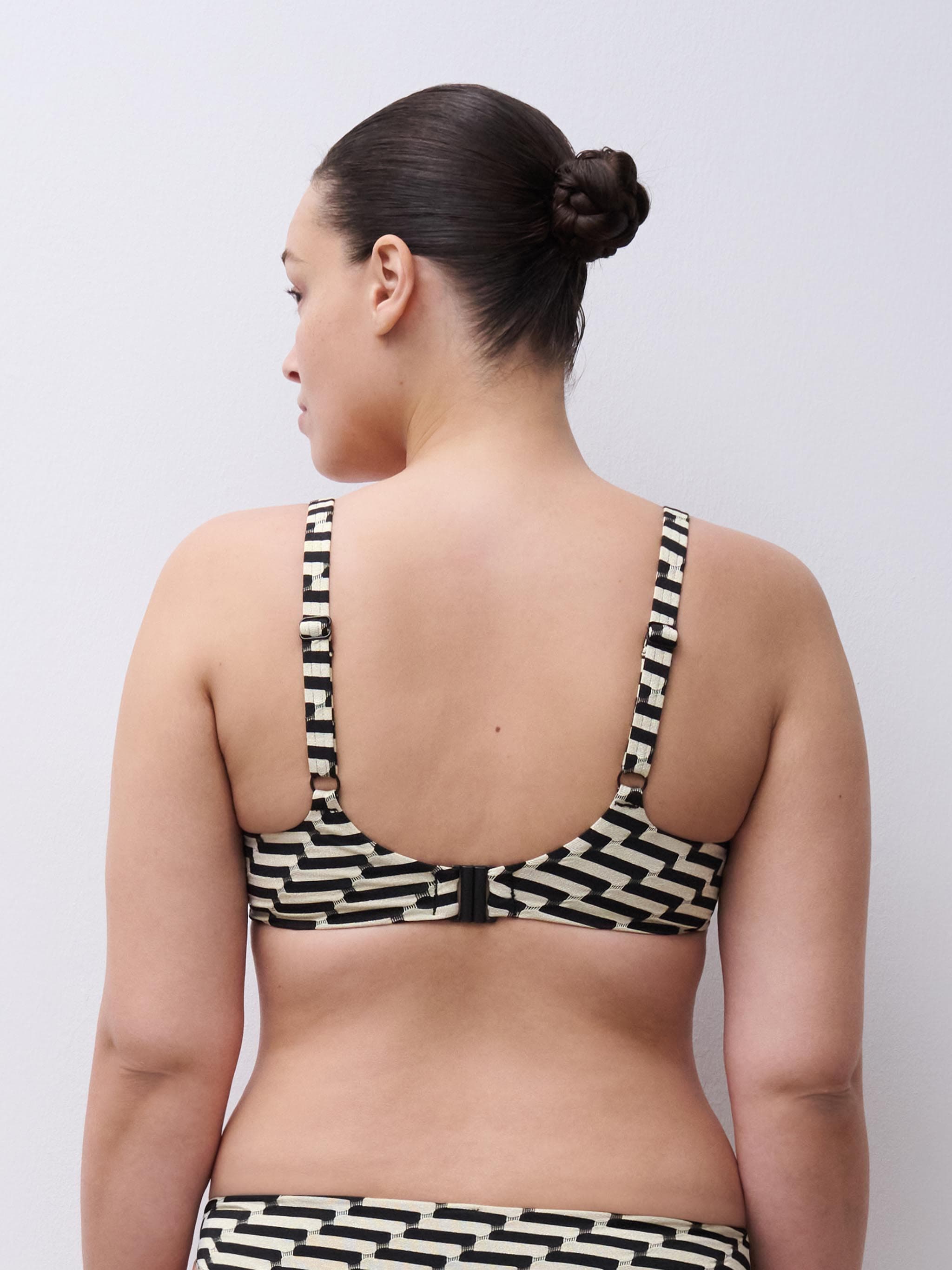 Bikini T-Shirt BH - Gold Schwarz