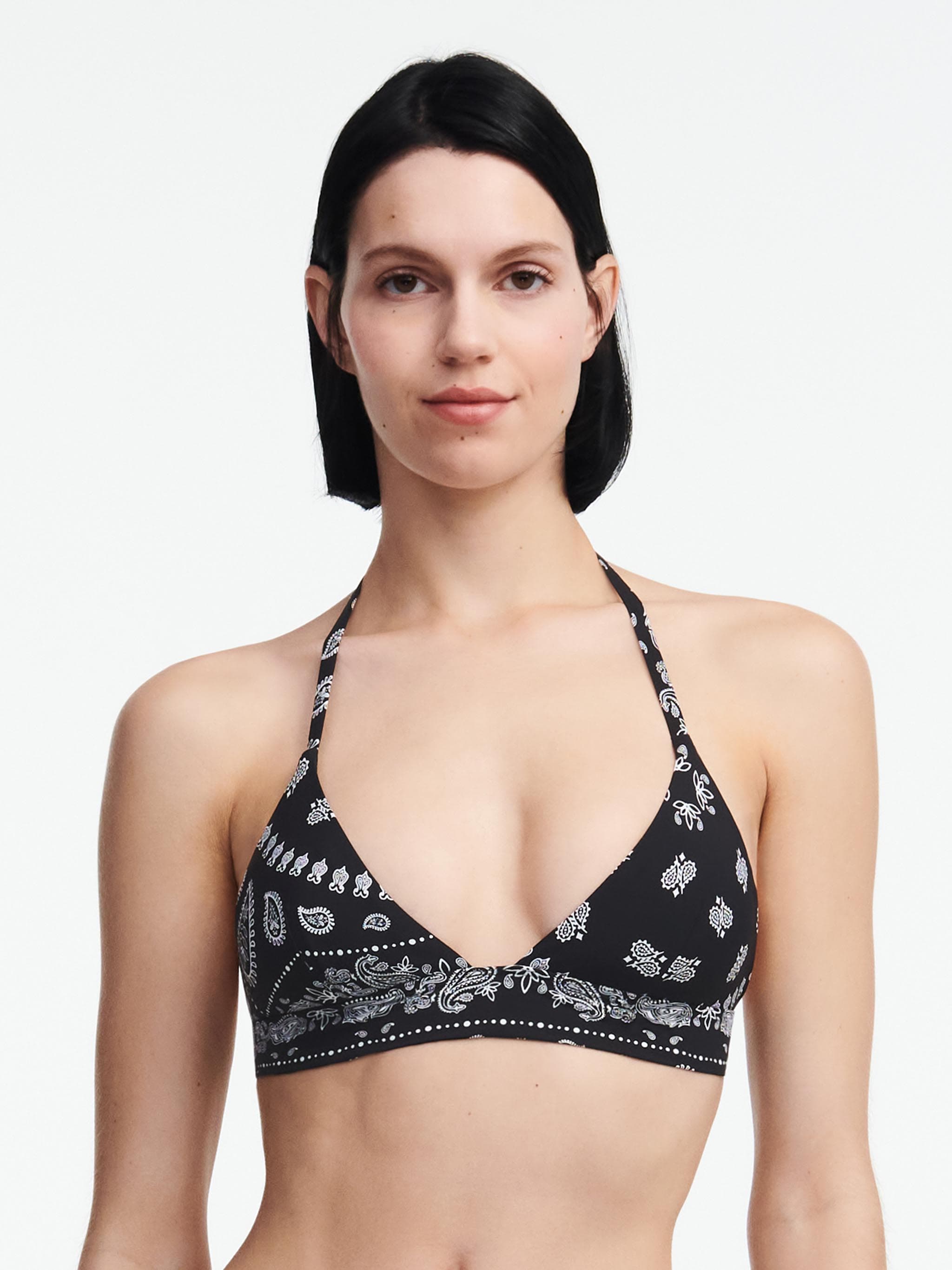 Triangel Bikini BH - Schwarz Bandana