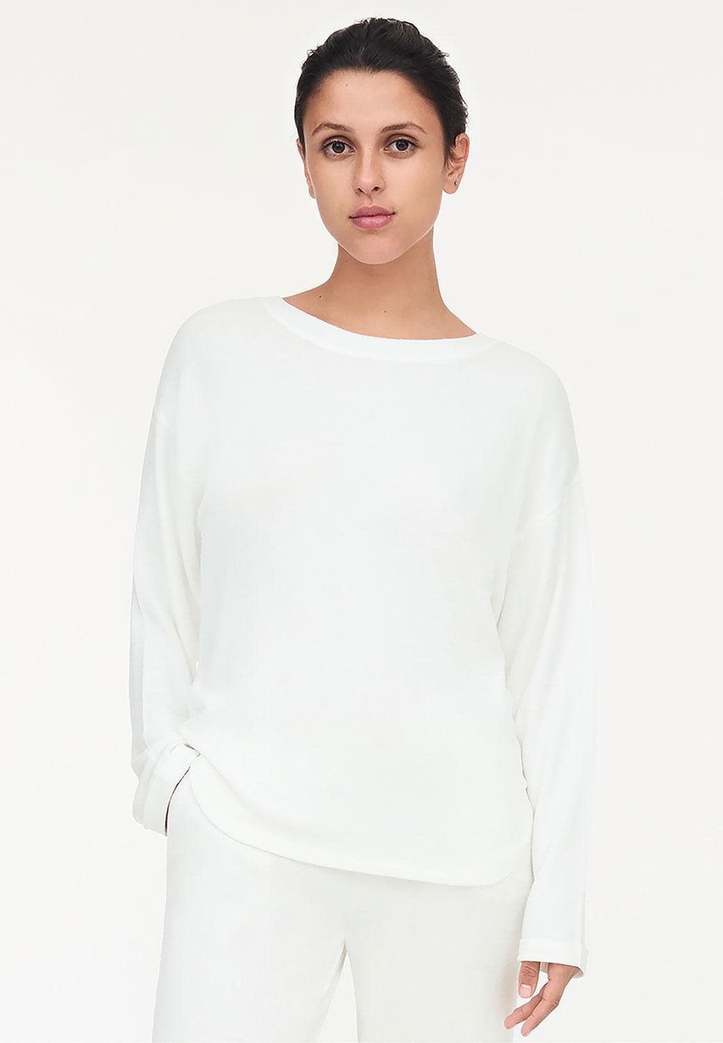 T-Shirt, langarm - Milk