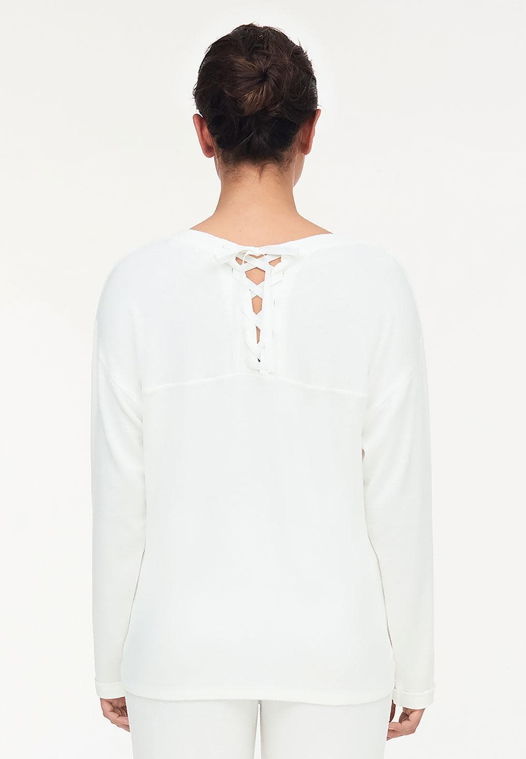 T-Shirt, langarm - Milk