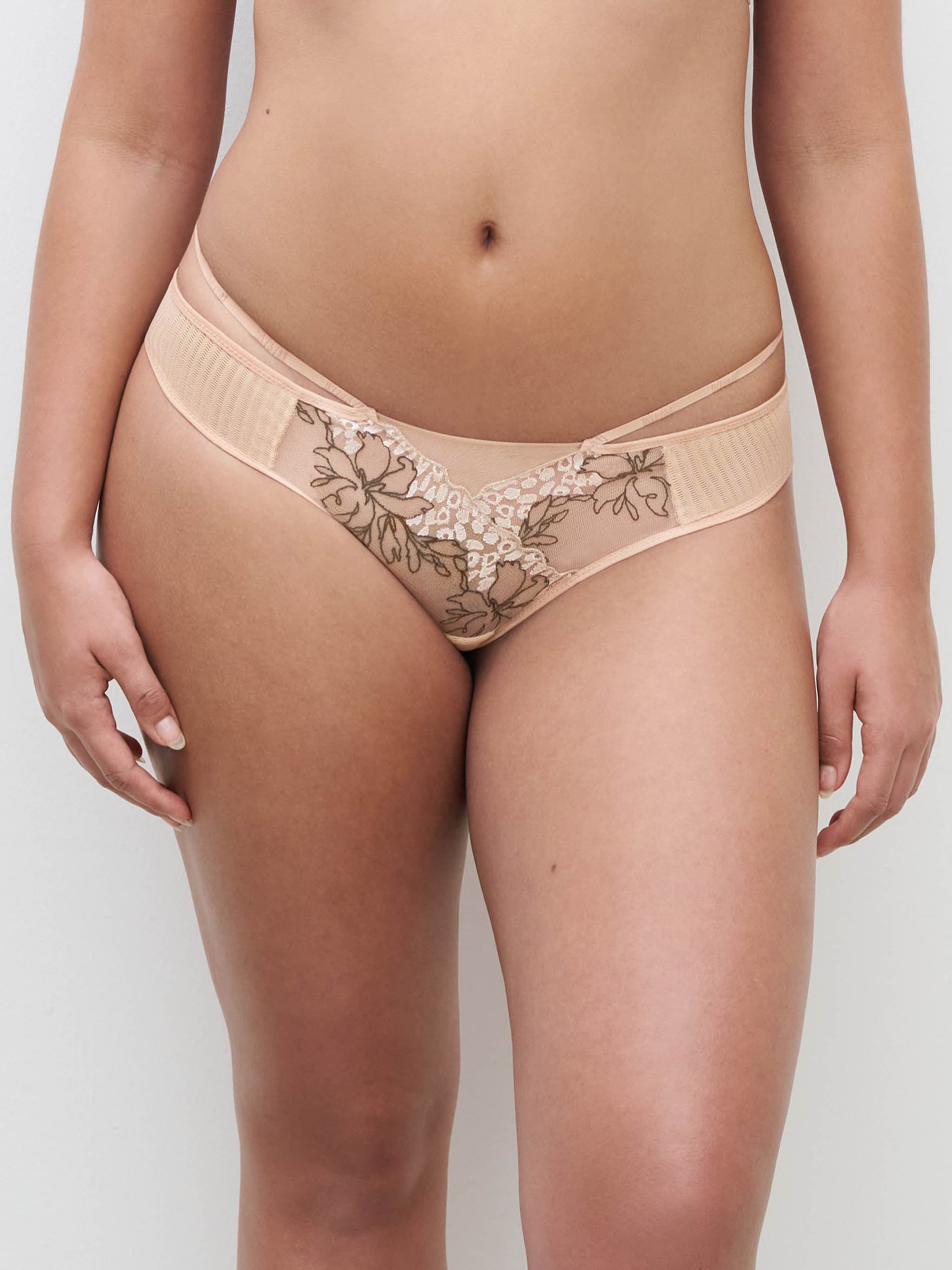 Tanga - Clay nude / Schwarz