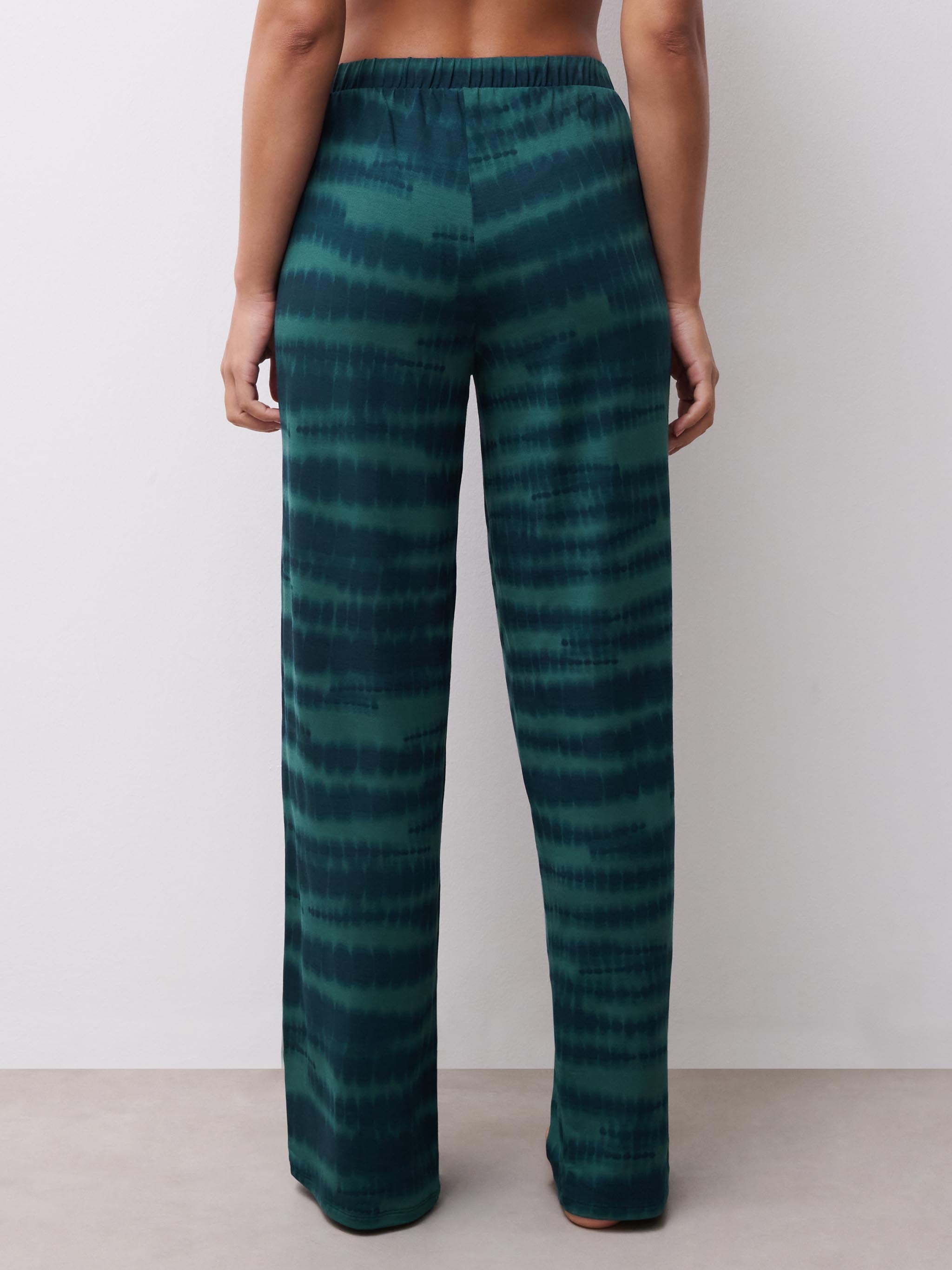 Lange Hose - Grün Shibori Print