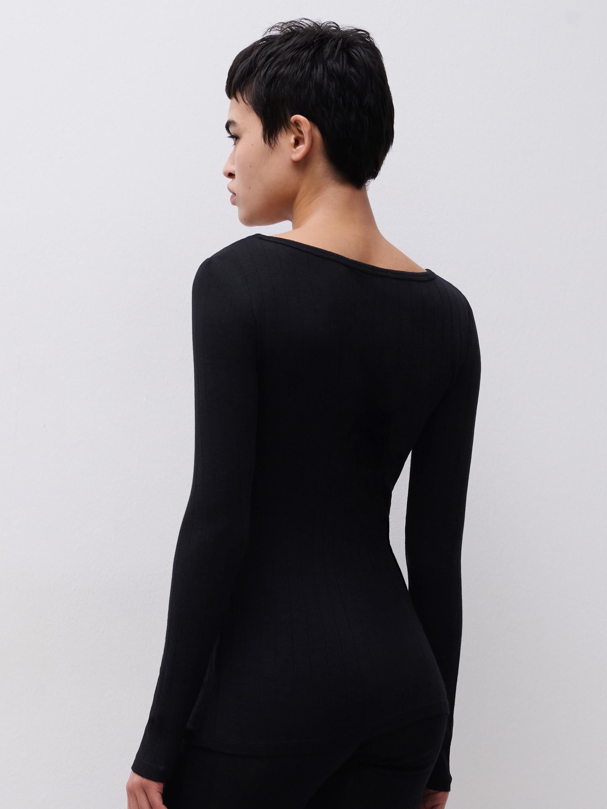 Langarmshirt - Schwarz