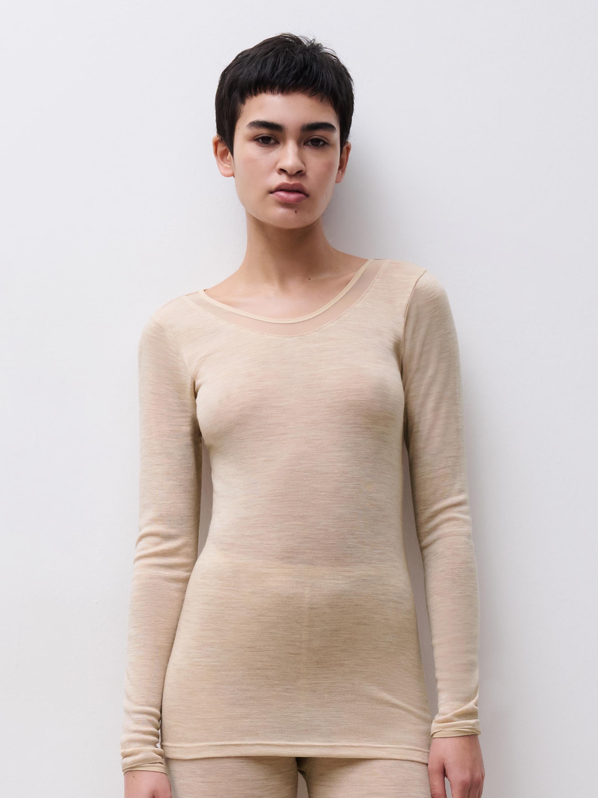 Langarmshirt - Heather Nude