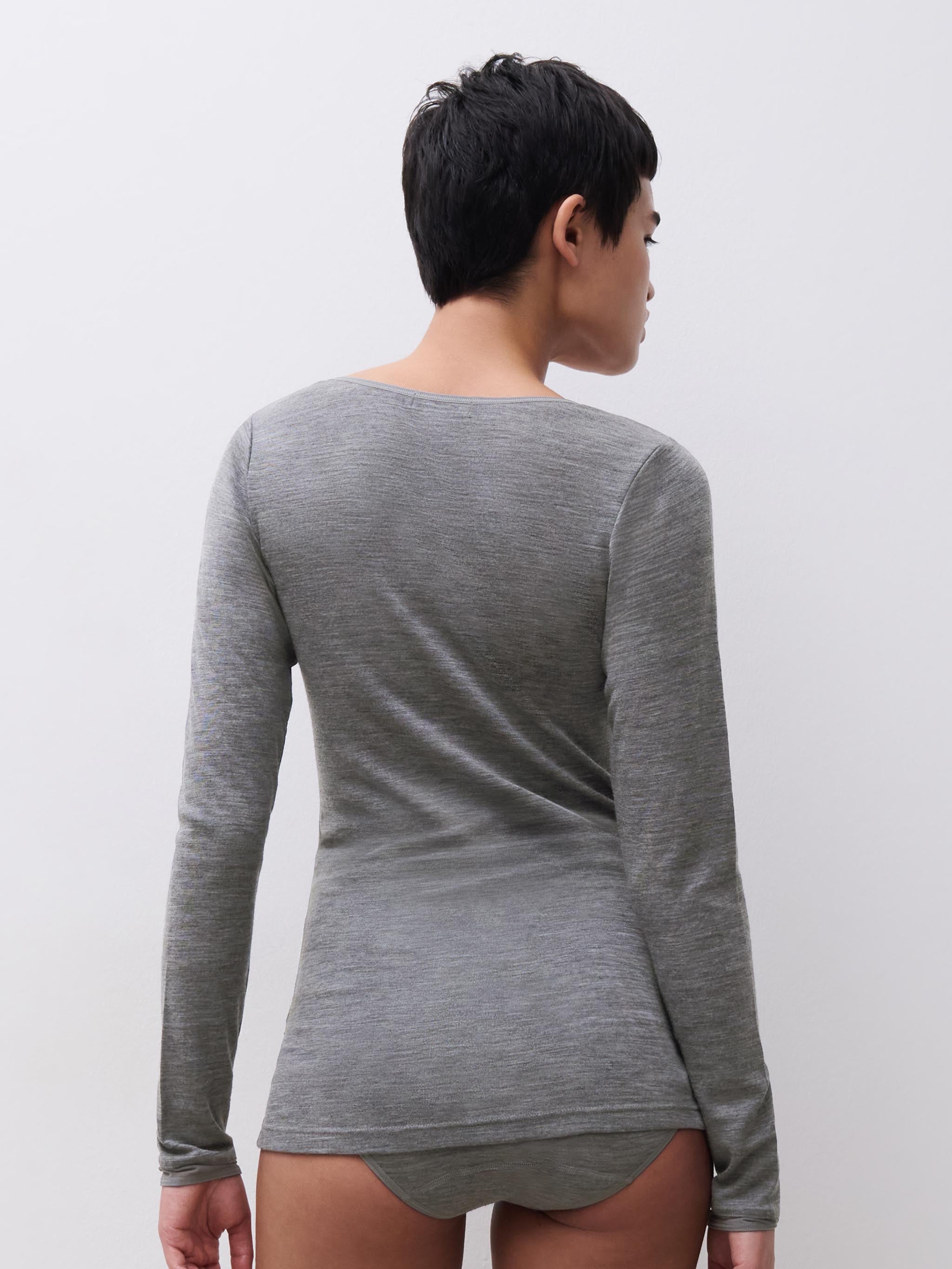 Langarmshirt - Heather Grau