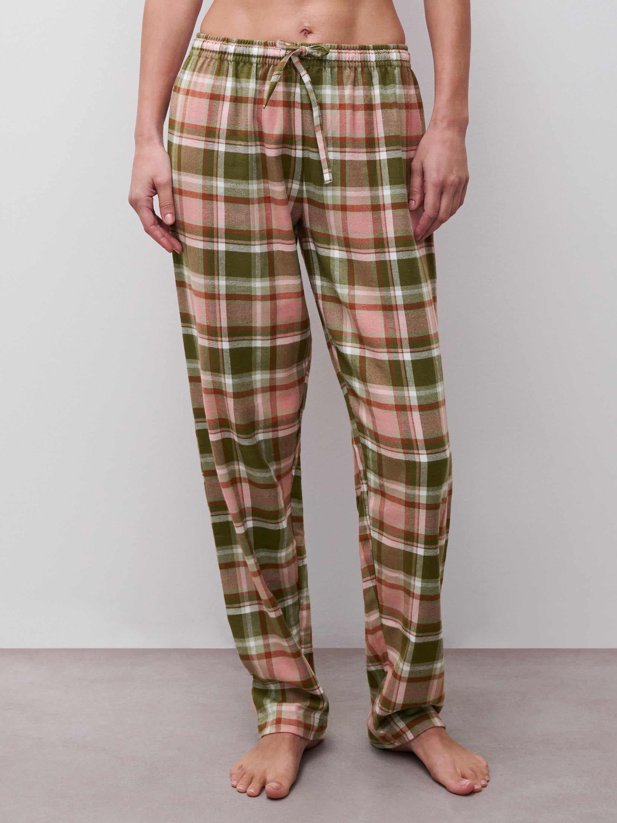 Lange Hose - Grün Blush Checks