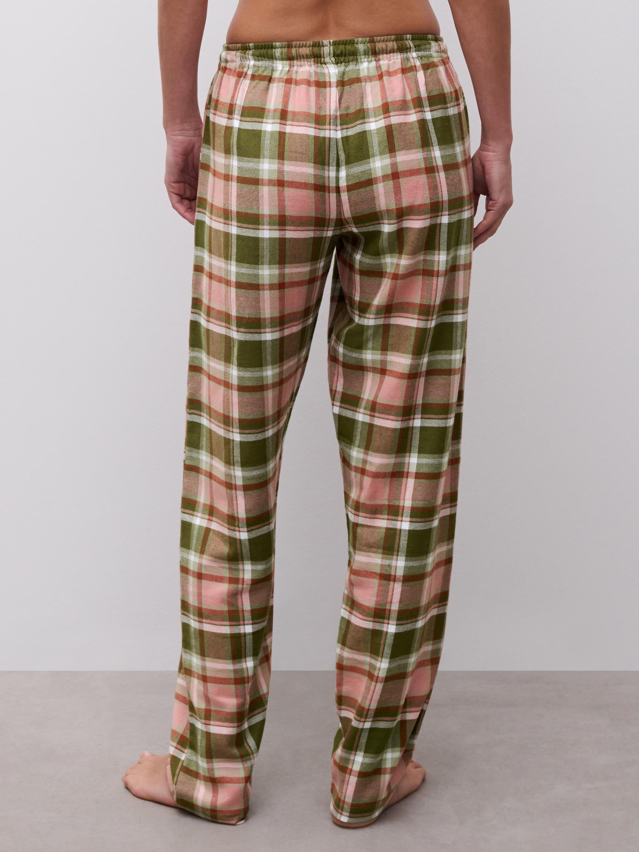 Lange Hose - Grün Blush Checks
