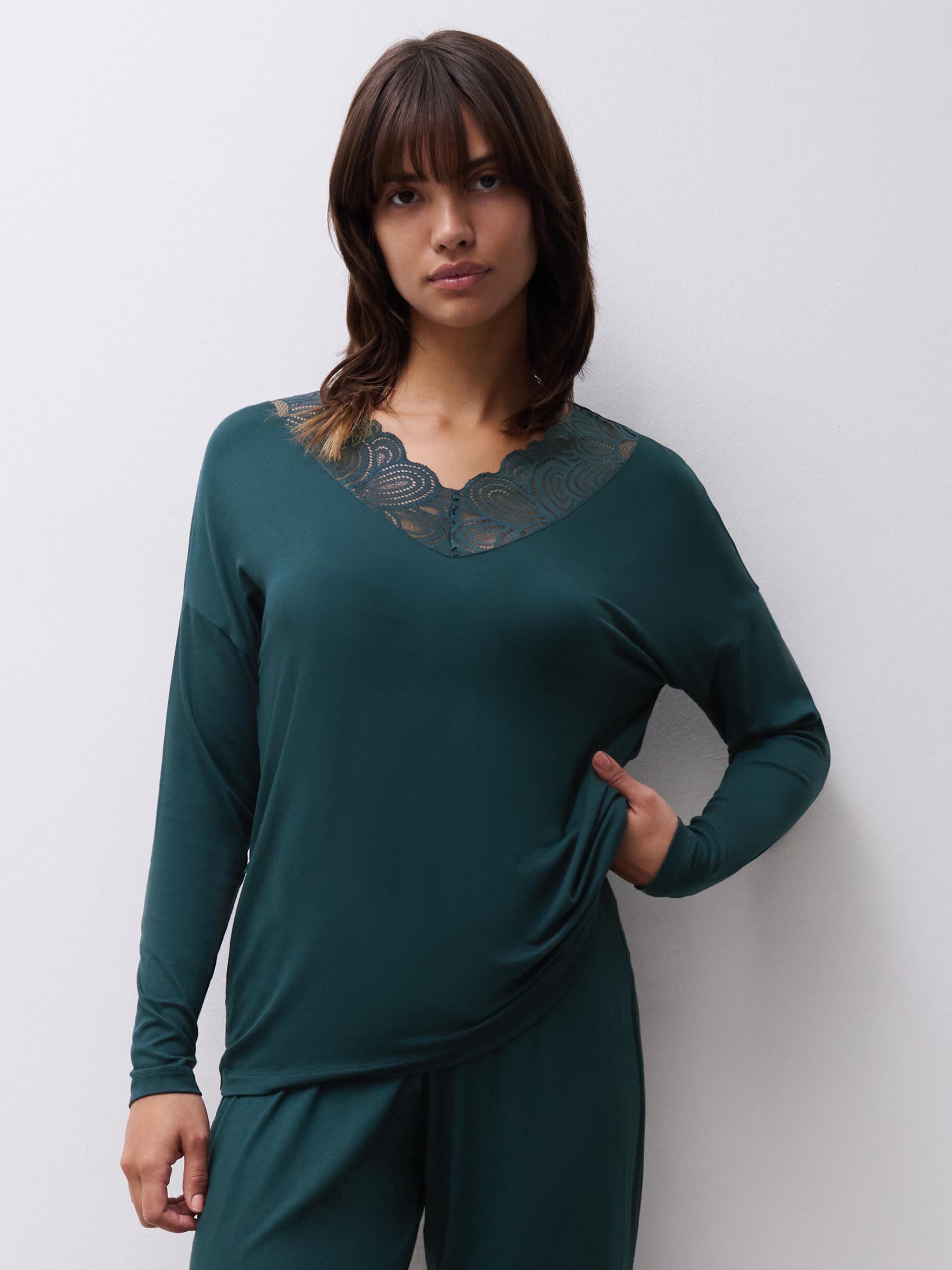 Langarmshirt - Edengrün