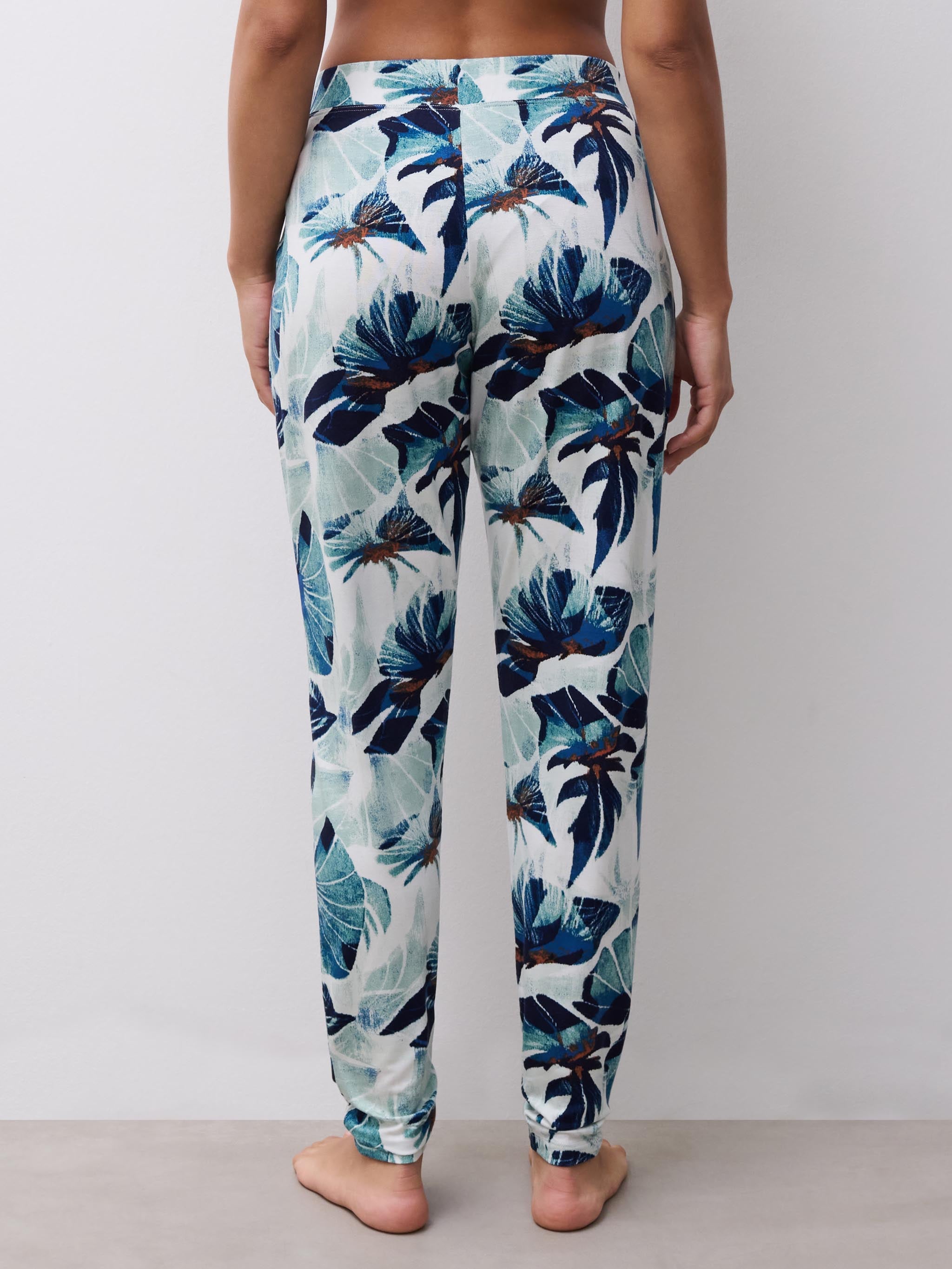 Lange Hose - Blau Shade Flowers