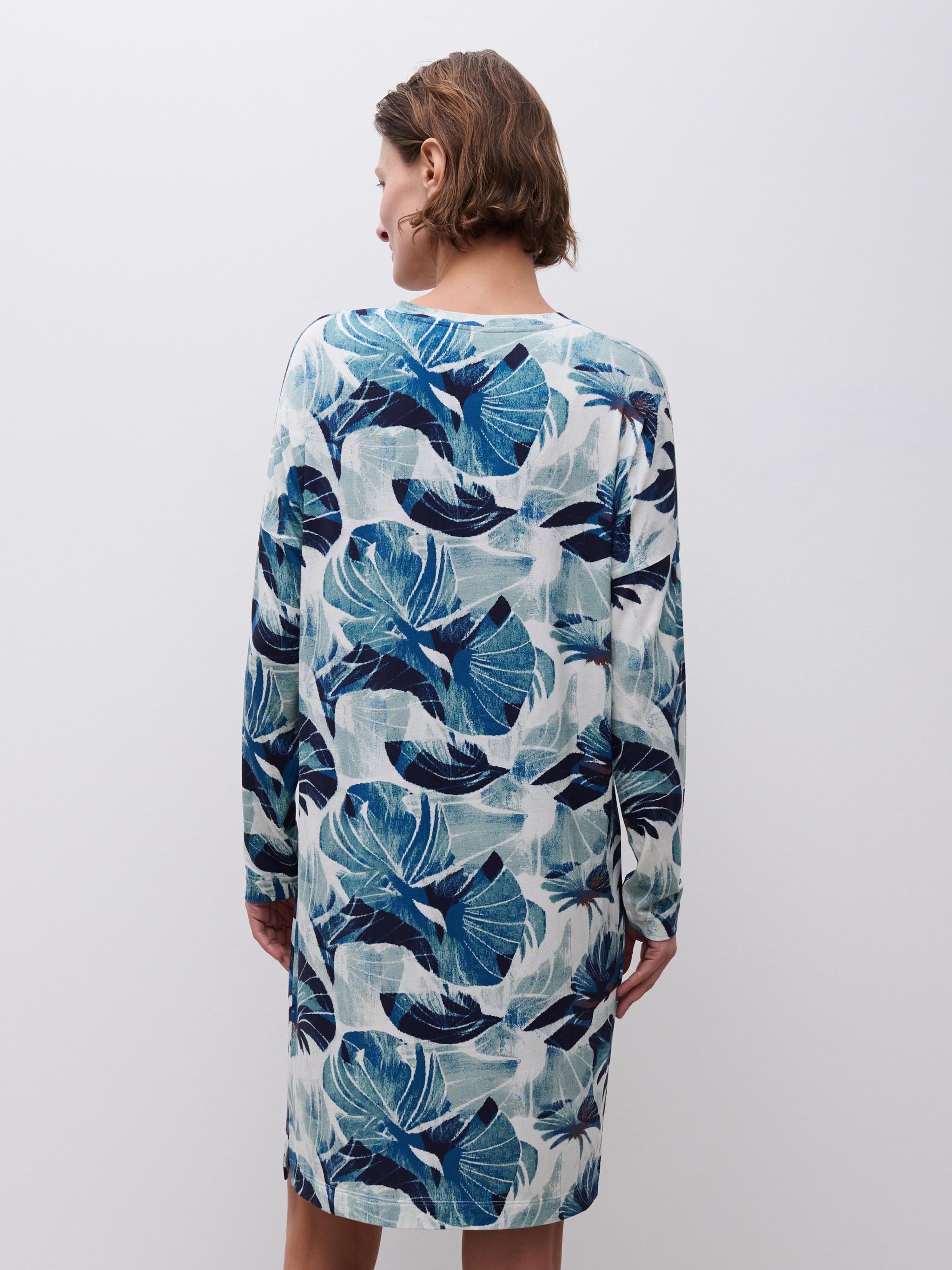 Big Shirt - Blau Shade Flowers