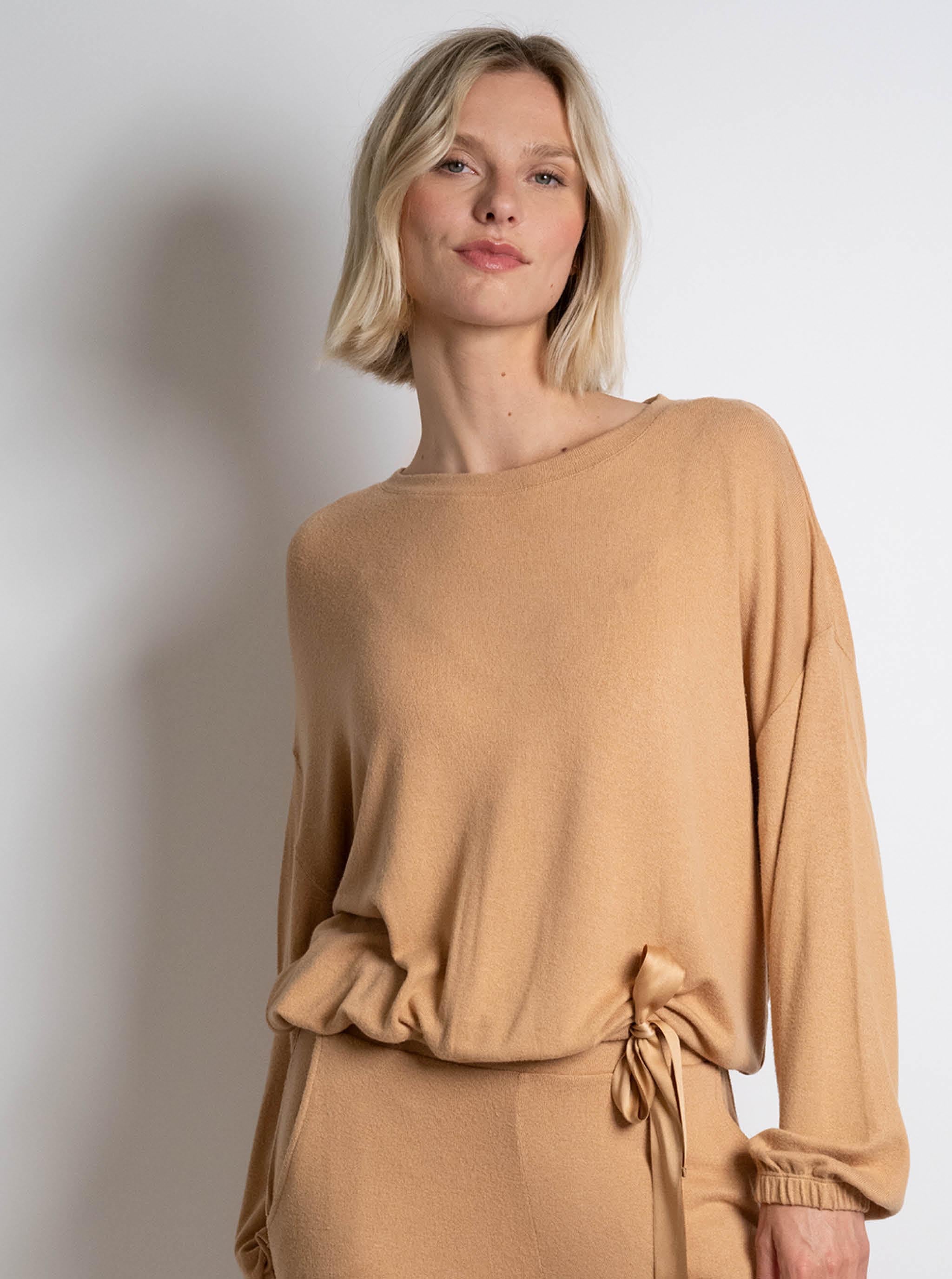 Langarm T-Shirt - Toffee