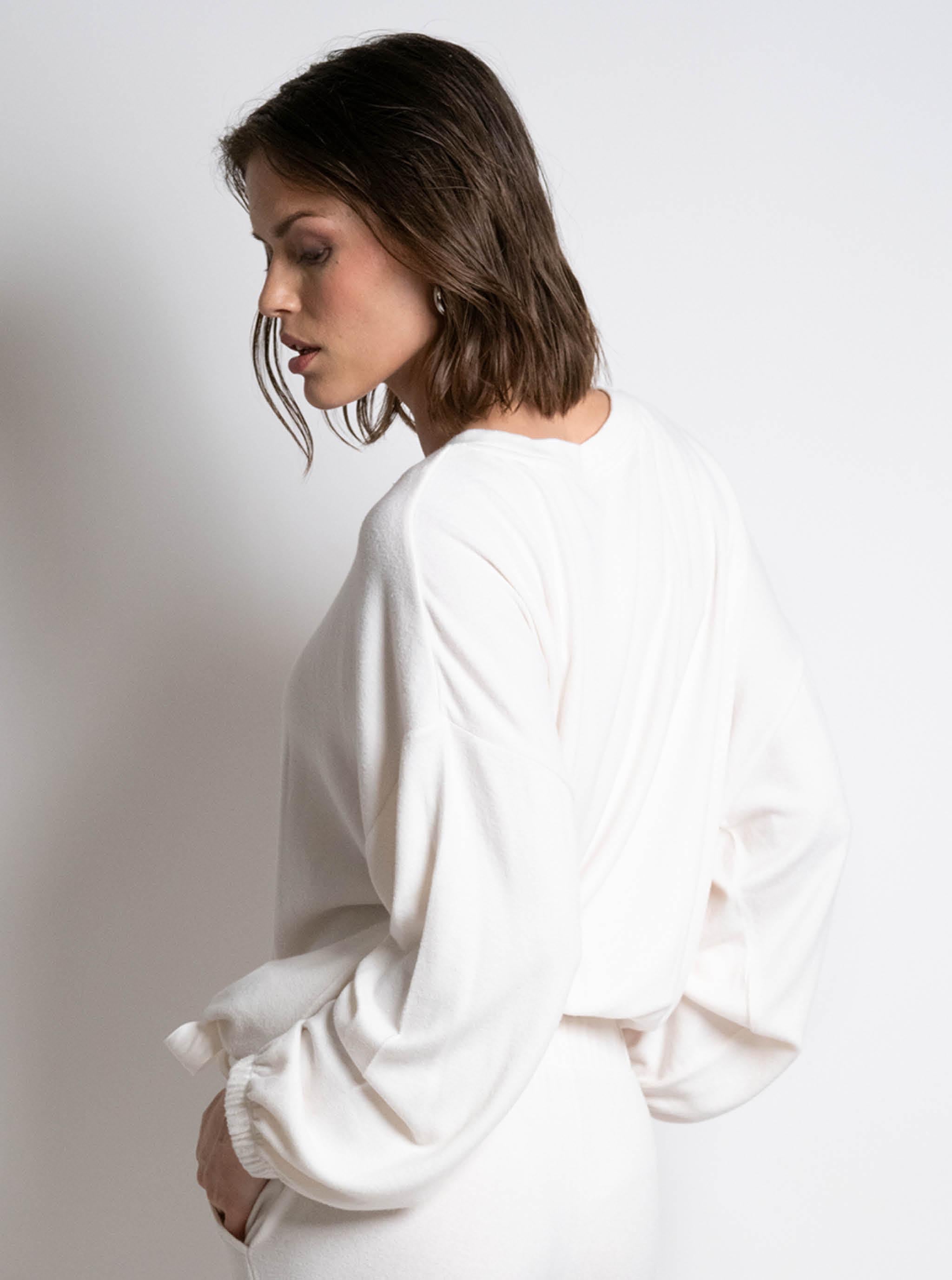 Langarm T-Shirt - Talc