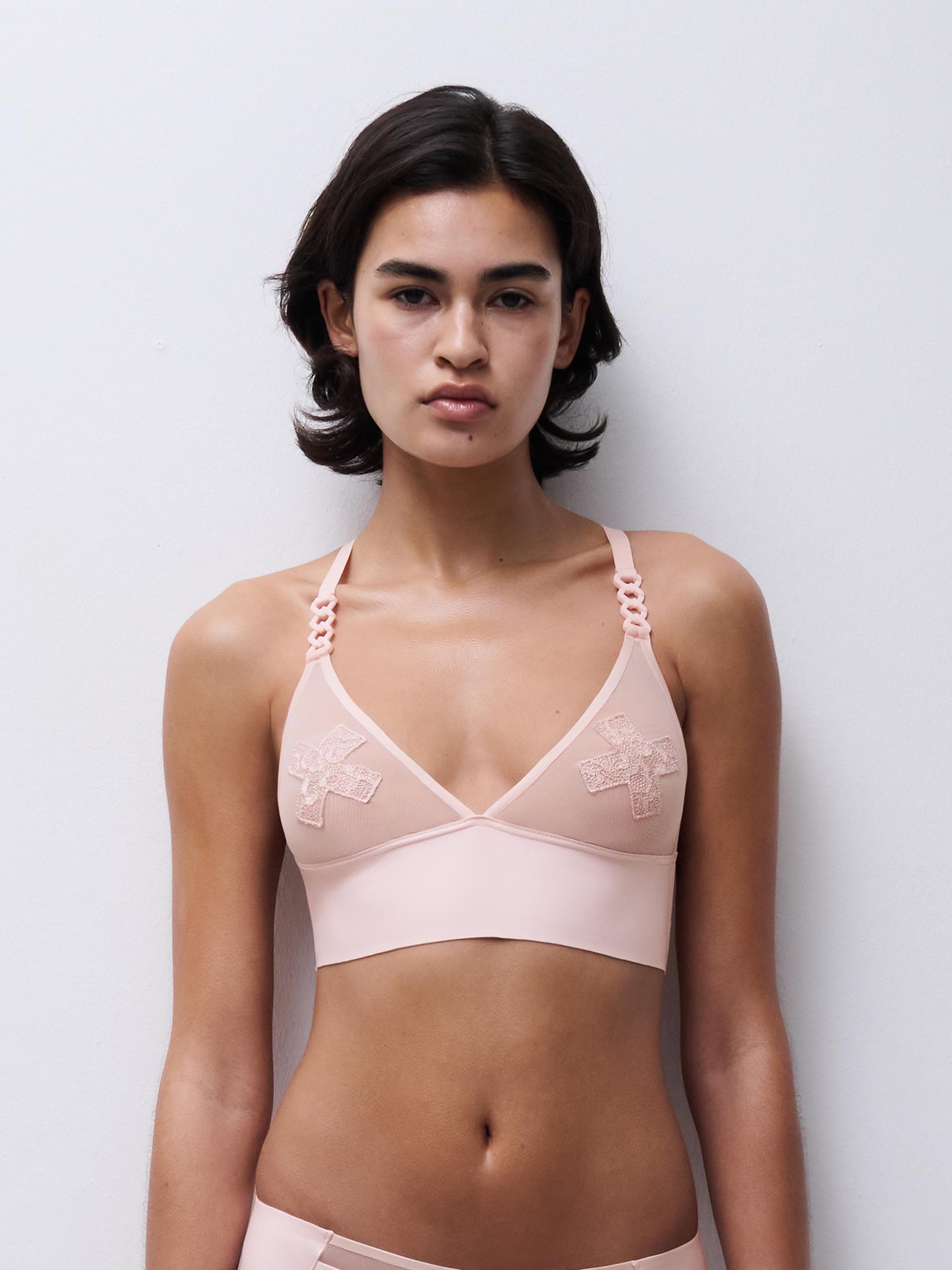 Soutien-gorge sans armature mousse - Rose taffetas