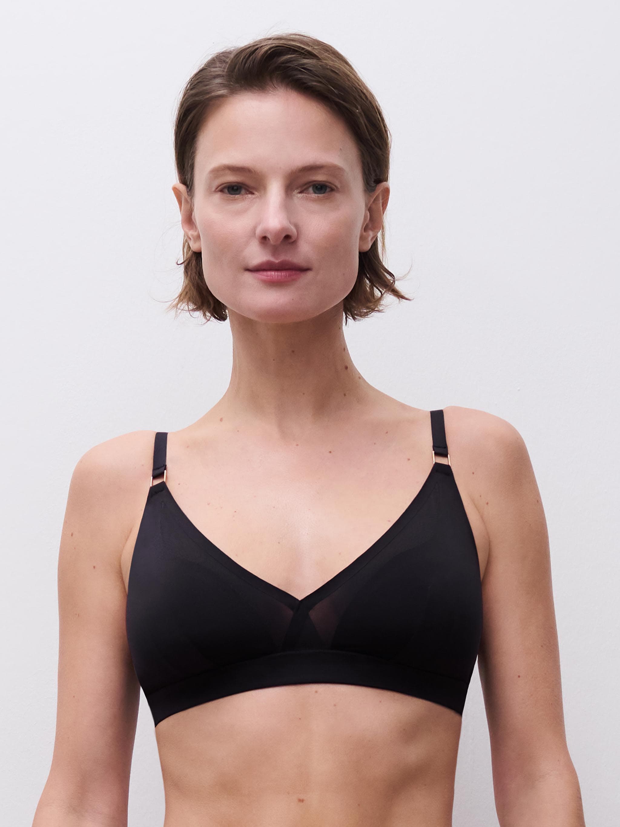 Soutien-gorge sans armature triangle - Noir