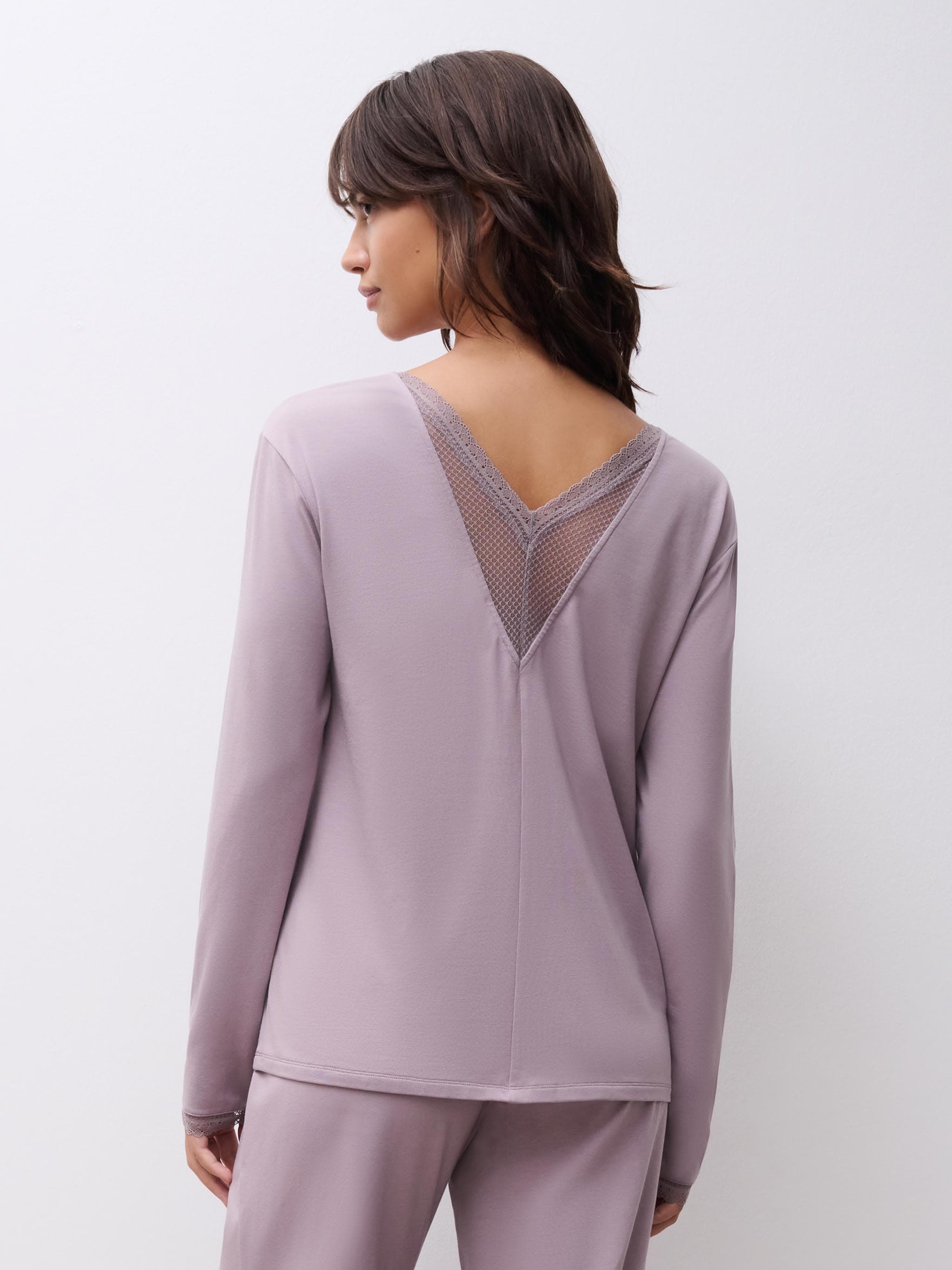 T-shirt manches longues - Rose fumée