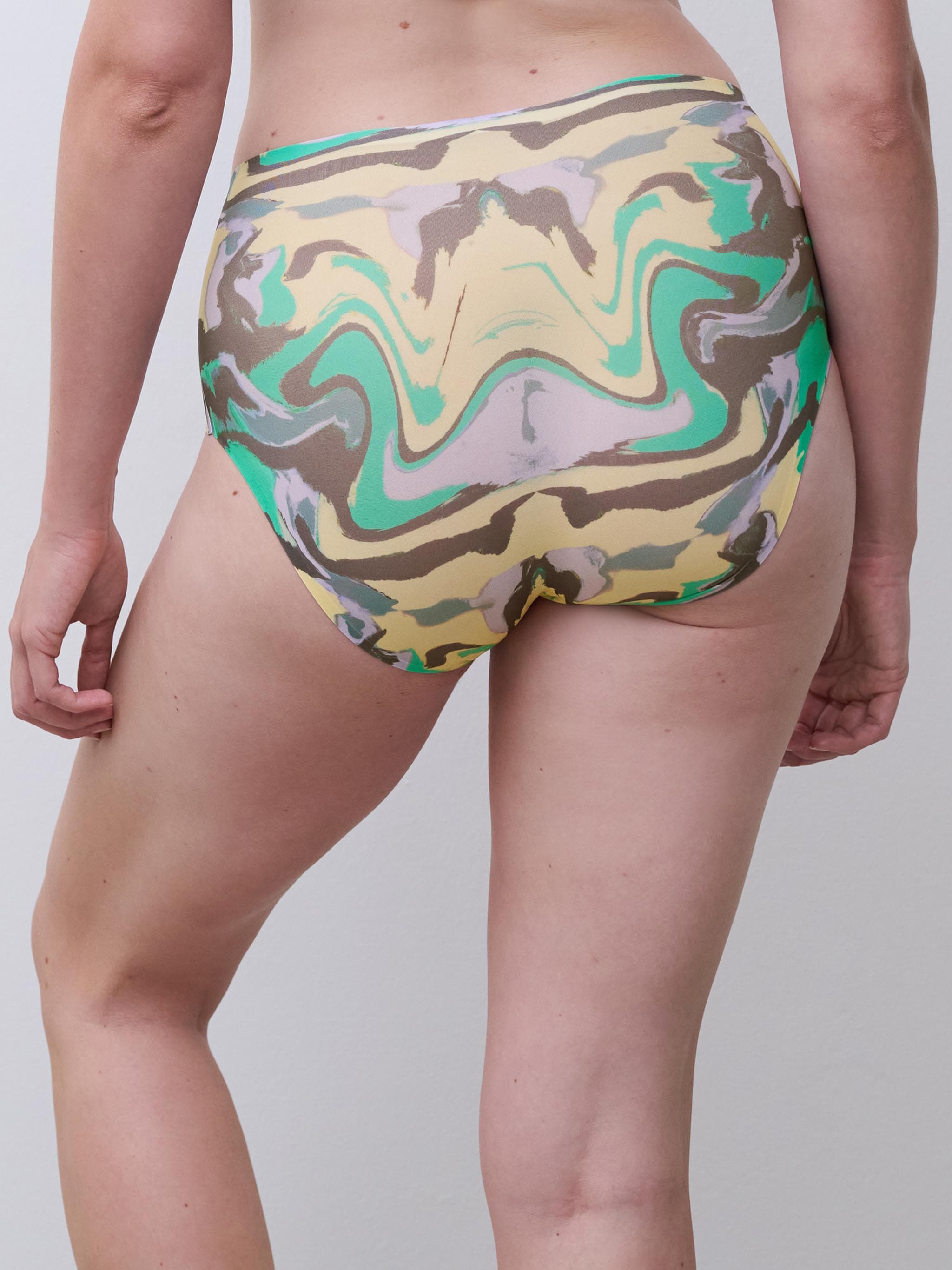 Culotte taille haute - Imprimé Vagues