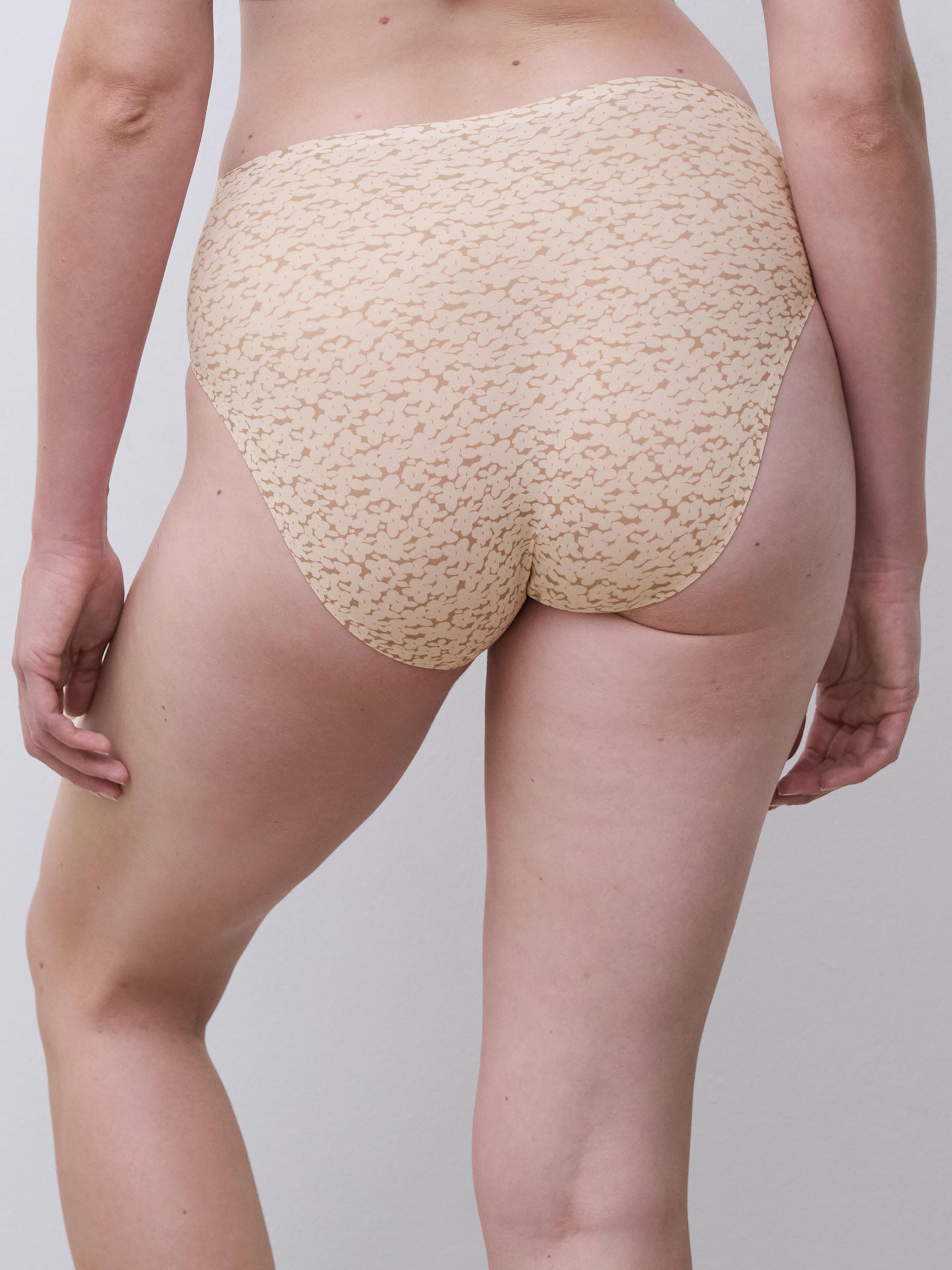 Culotte taille haute échancrée - Norah Nude Print