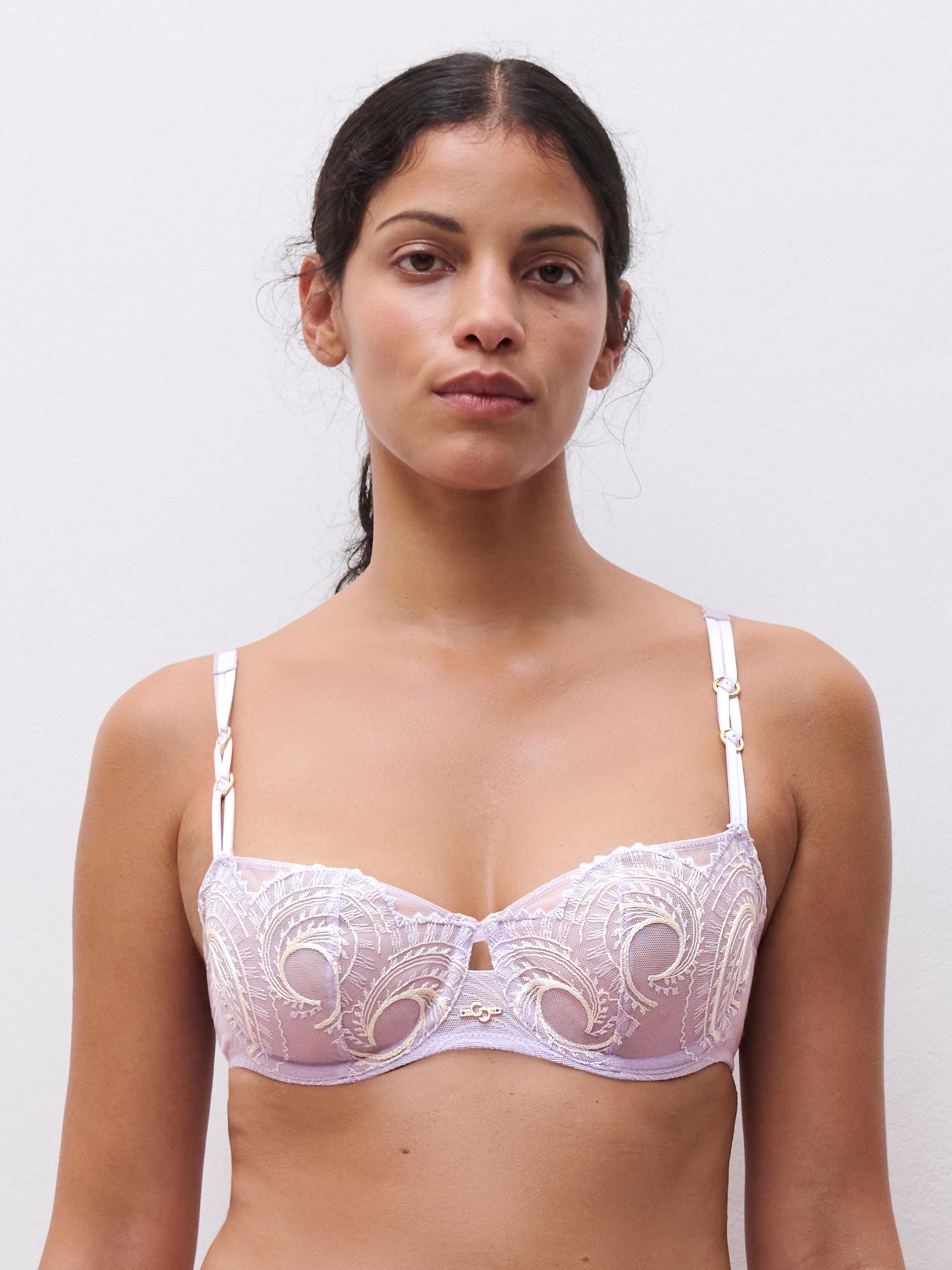 Soutien-gorge corbeille - Lavandin / Milk