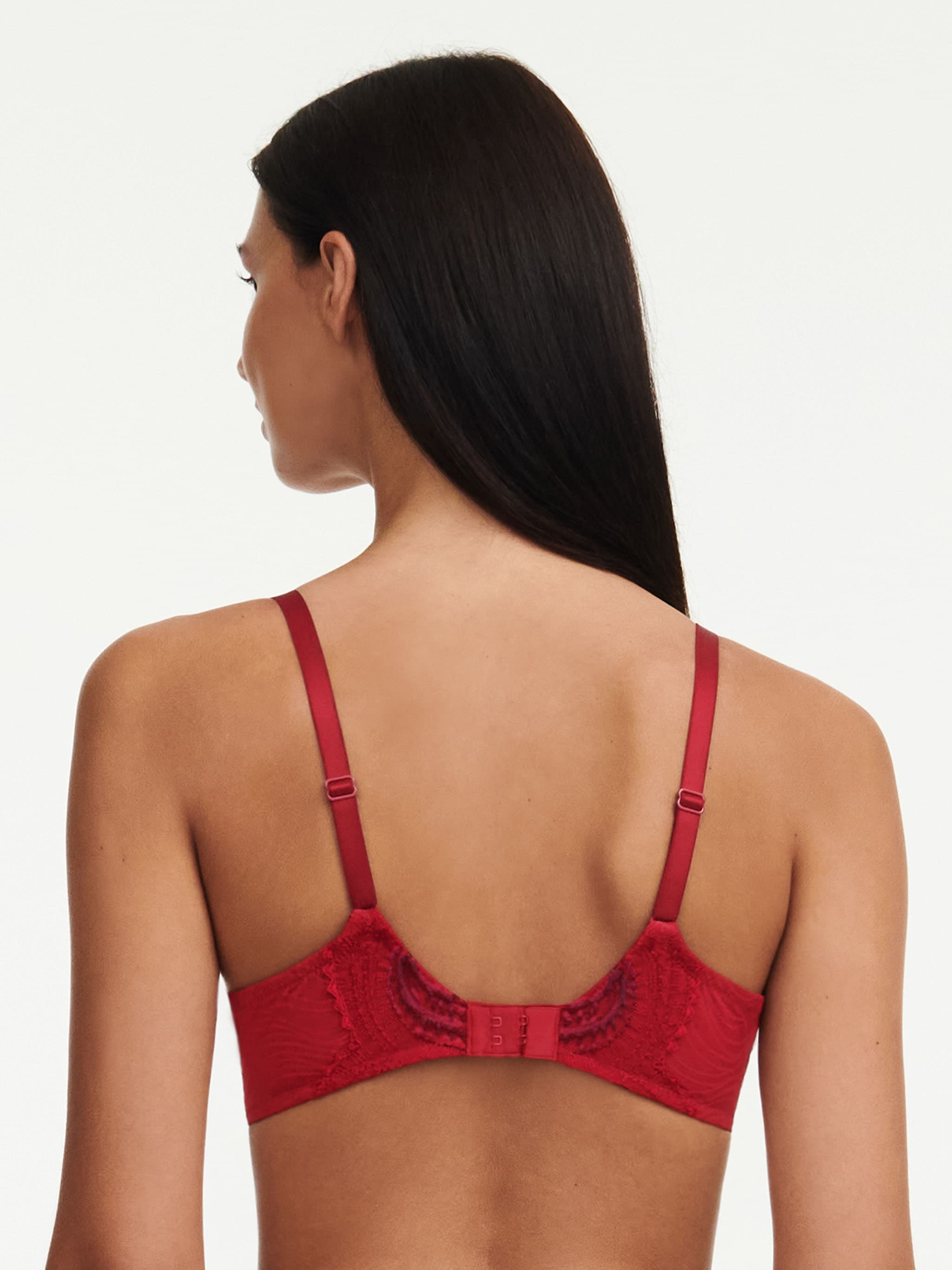 Soutien-gorge coques plongeant - Rouge passion