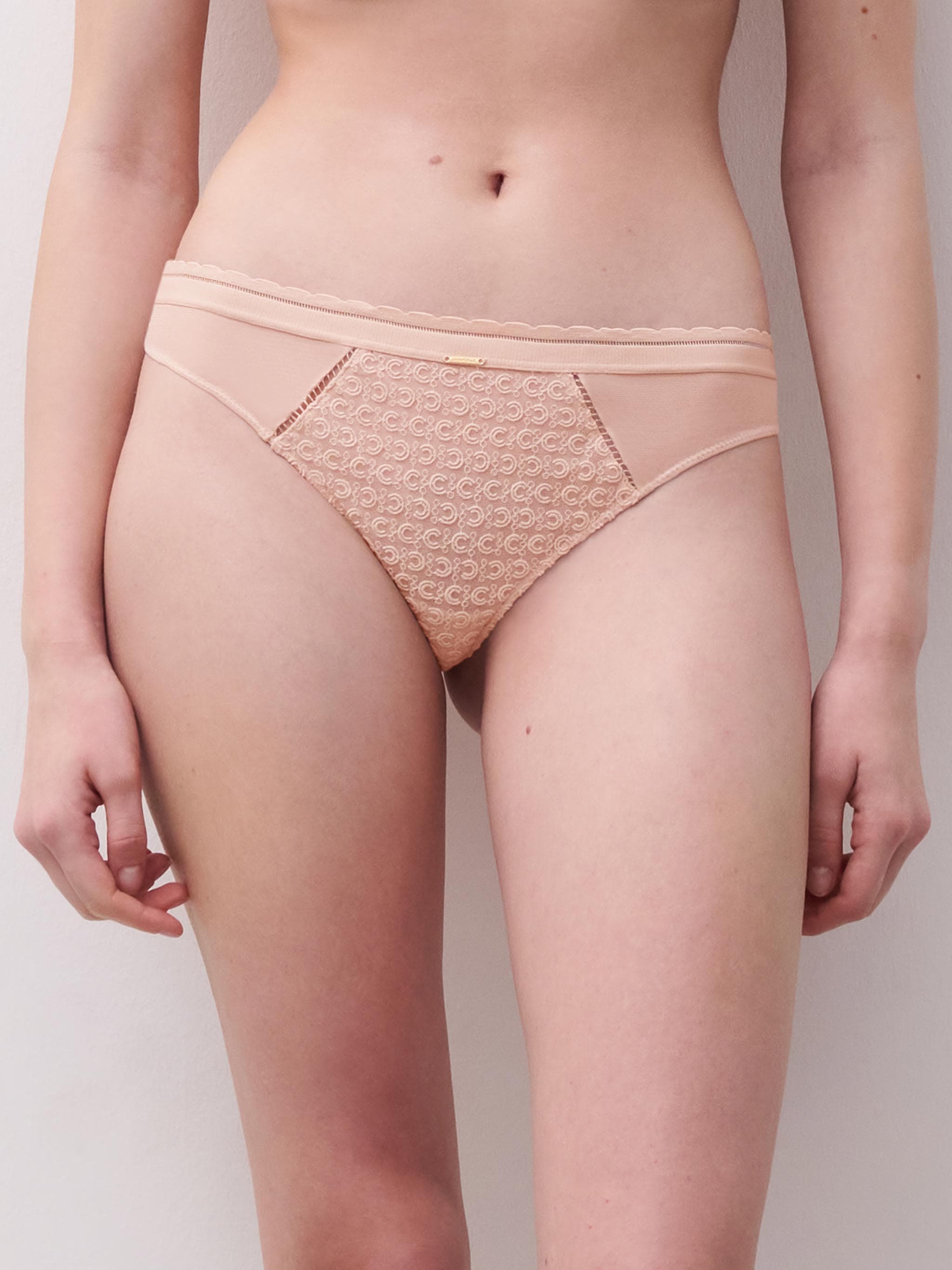 Slip dégagé - Beige doré