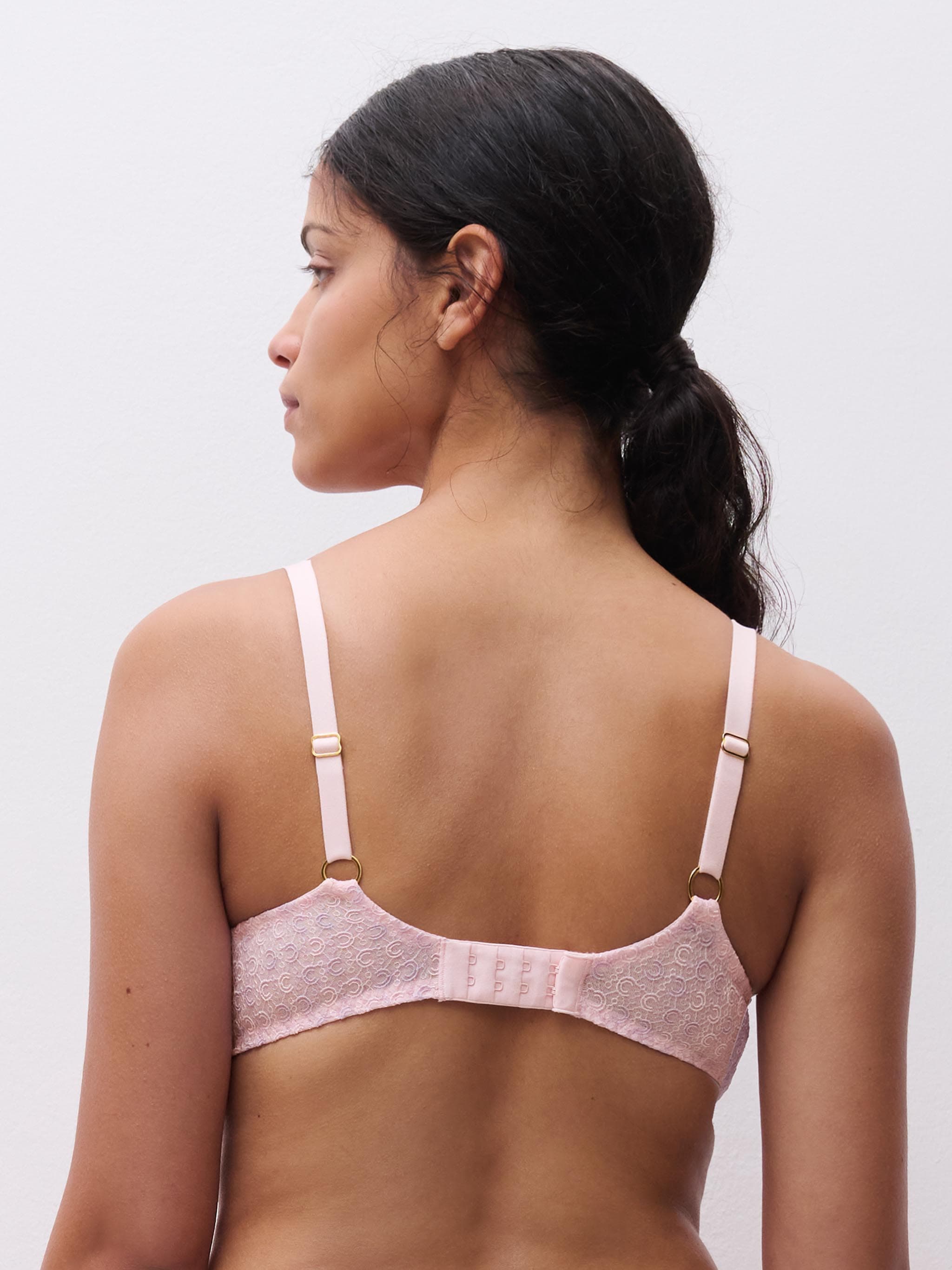 Soutien-gorge corbeille mémoire de forme - Rose nymphea / Lavandin
