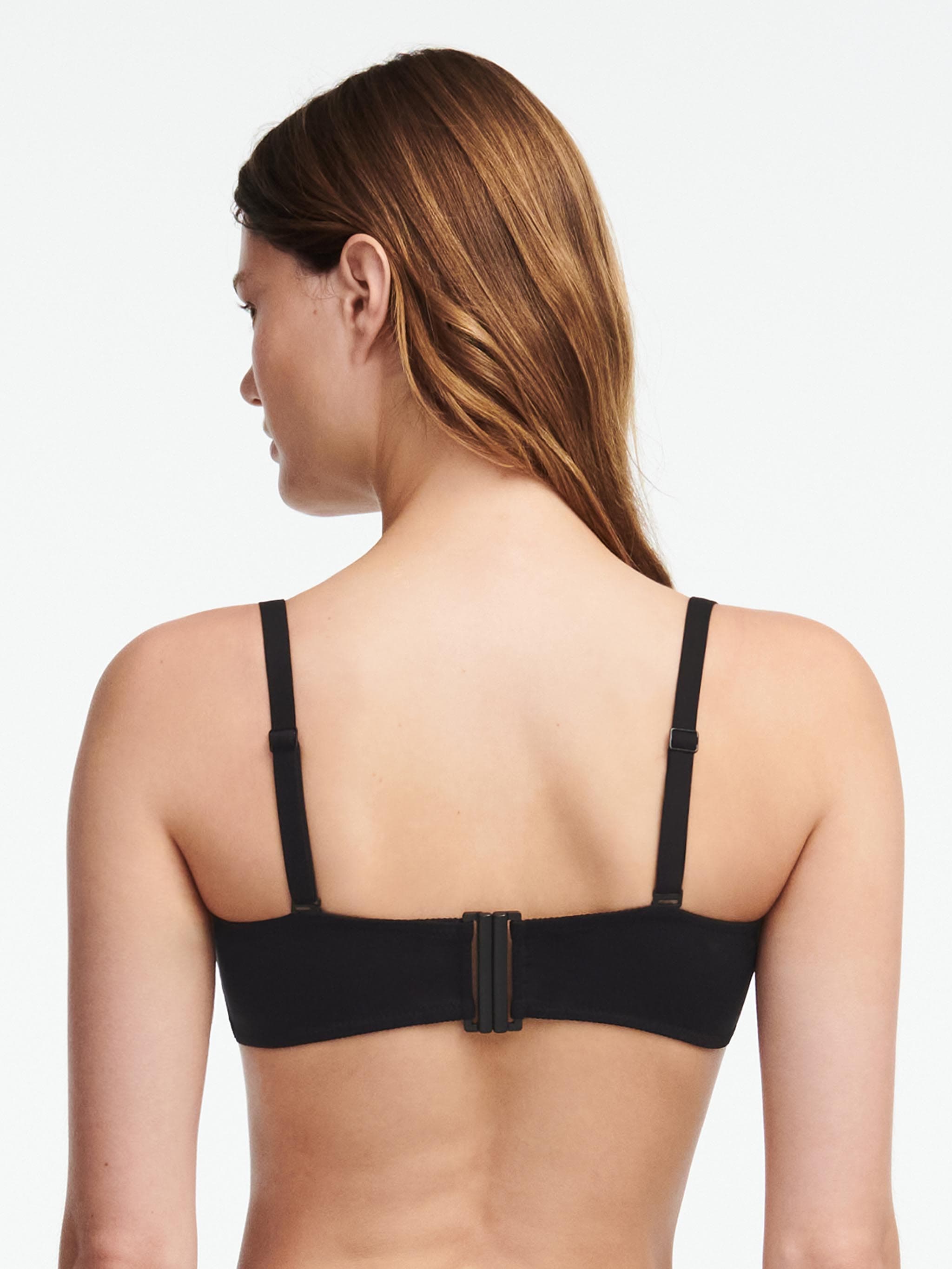 Soutien-gorge sans armature bandeau bretelles amovibles - Noir / Blanc