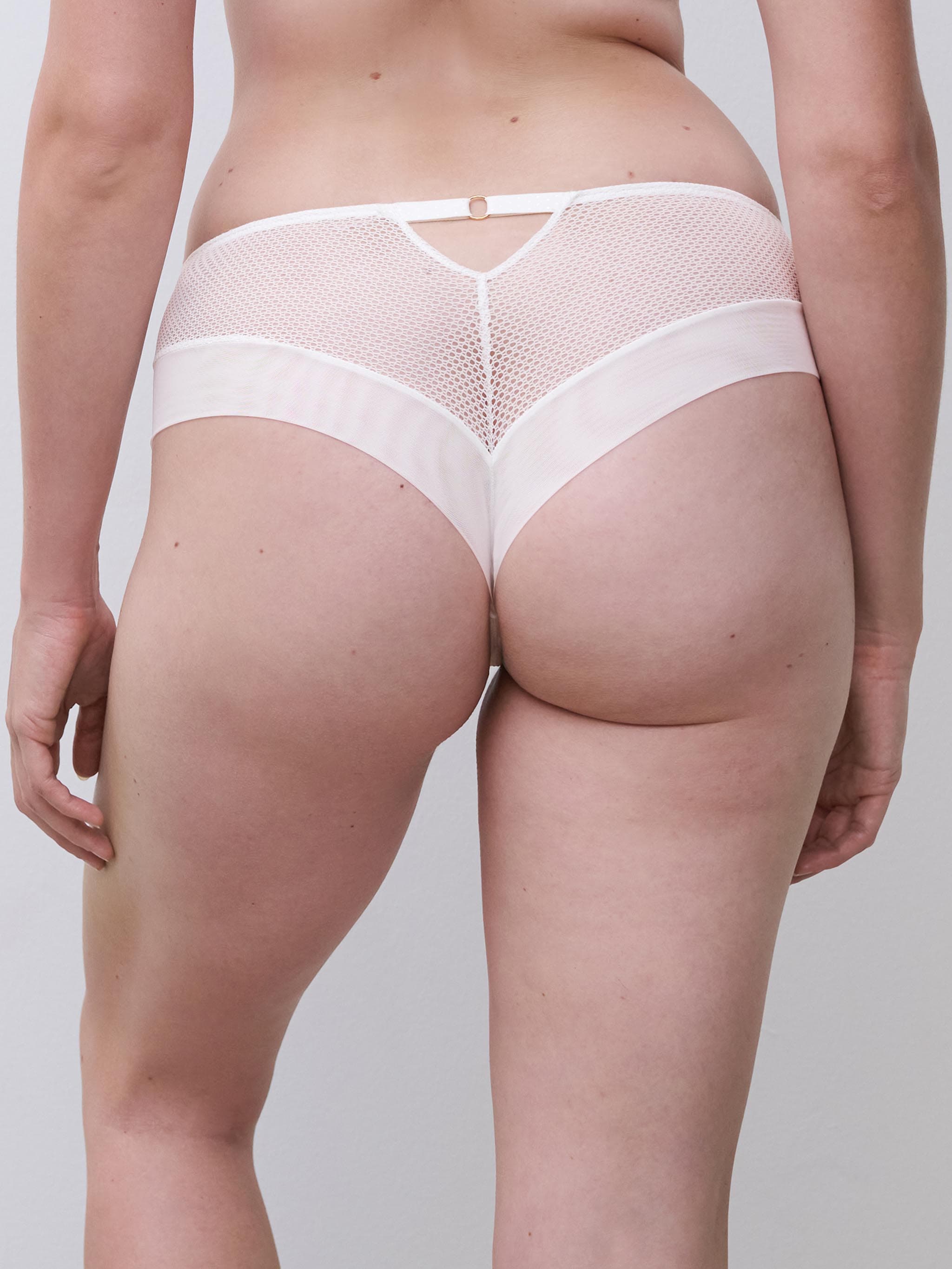 Shorty dégagé - Milk satin