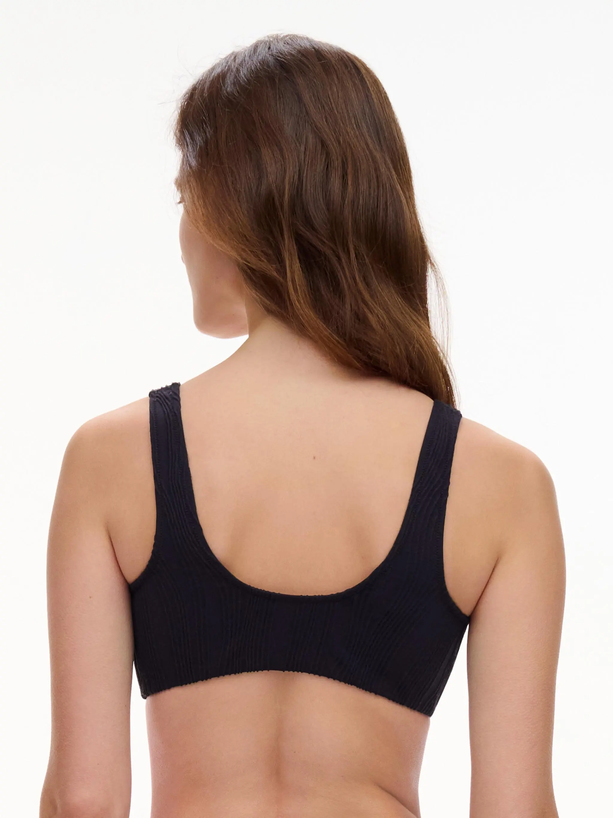 Haut de maillot de bain sans armature coques amovibles - Noir