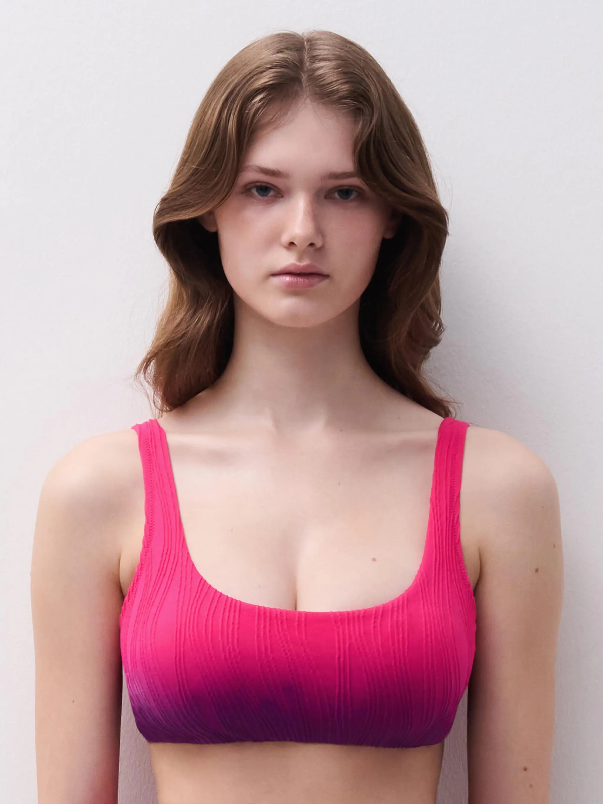 Haut de maillot de bain sans armature coques amovibles - Rose tie & dye