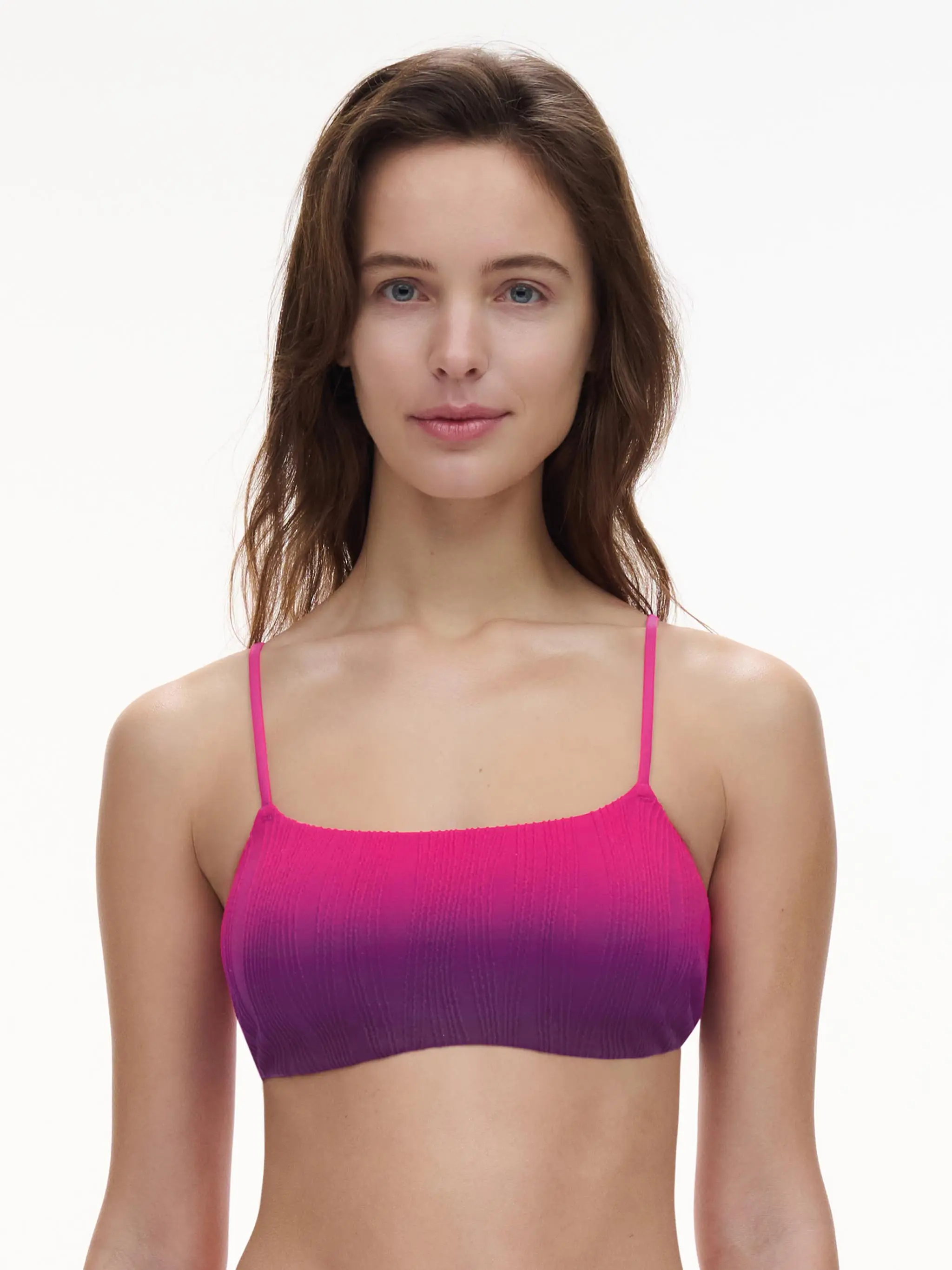 Haut de maillot de bain sans armature coques amovibles - Rose tie & dye