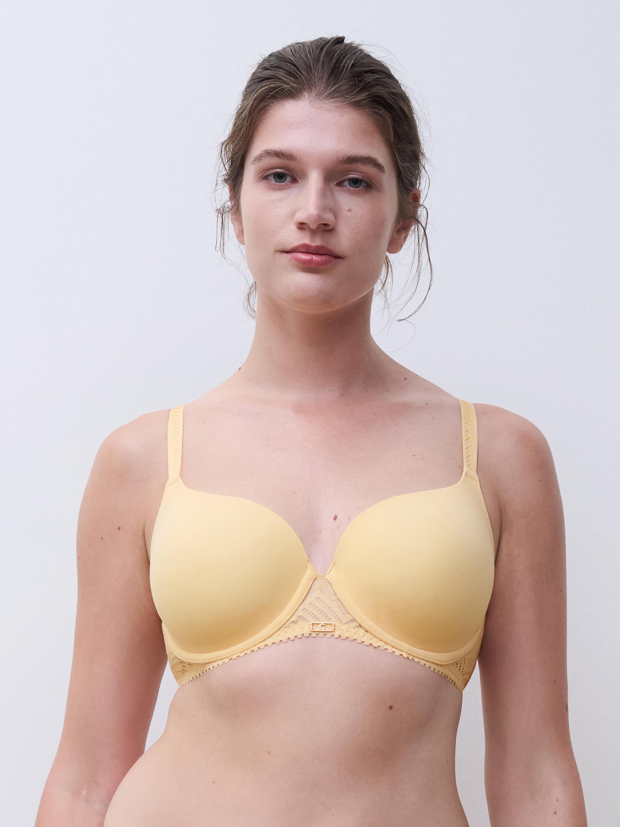Soutien-gorge coques emboîtant - Jaune tournesol