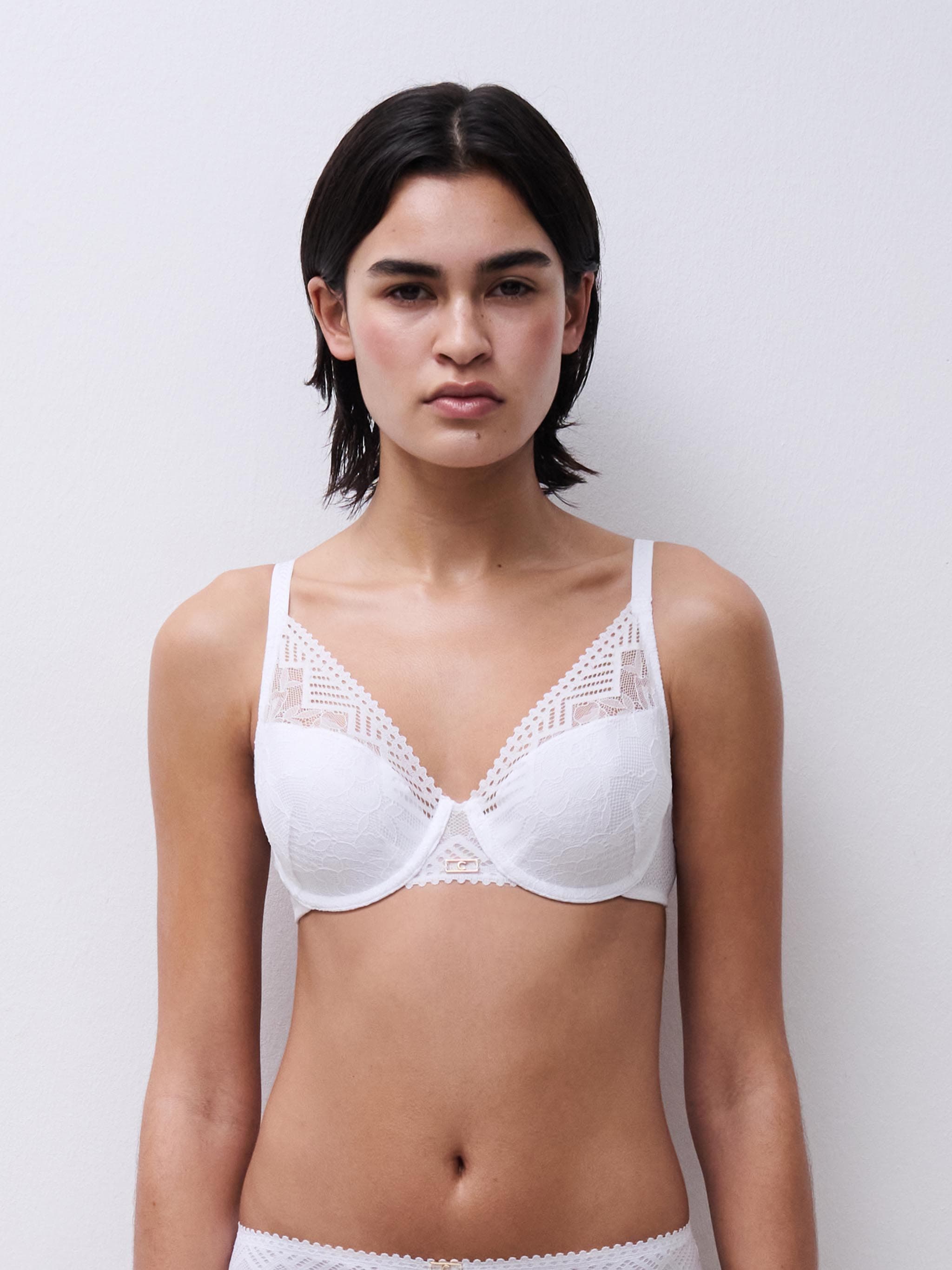 Soutien-gorge spacer plongeant - Blanc